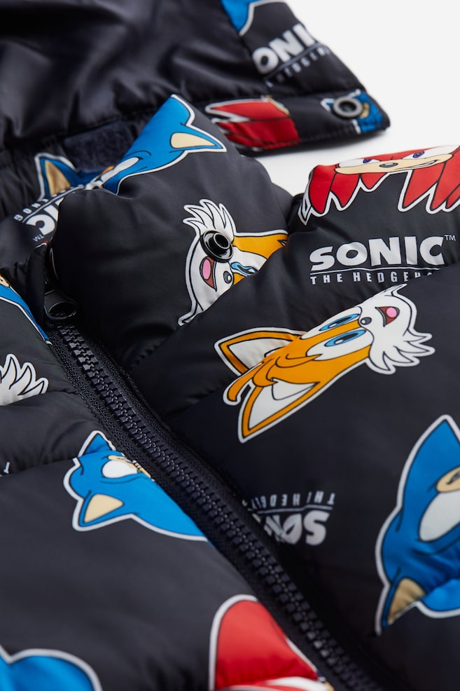 Water-repellent puffer jacket - Dark blue/Sonic the Hedgehog/Bright blue/Spider-Man - 2