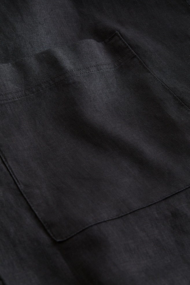 Washed linen dressing gown - Black/White/Light grey/Grey/dc/dc/dc/dc/dc - 3