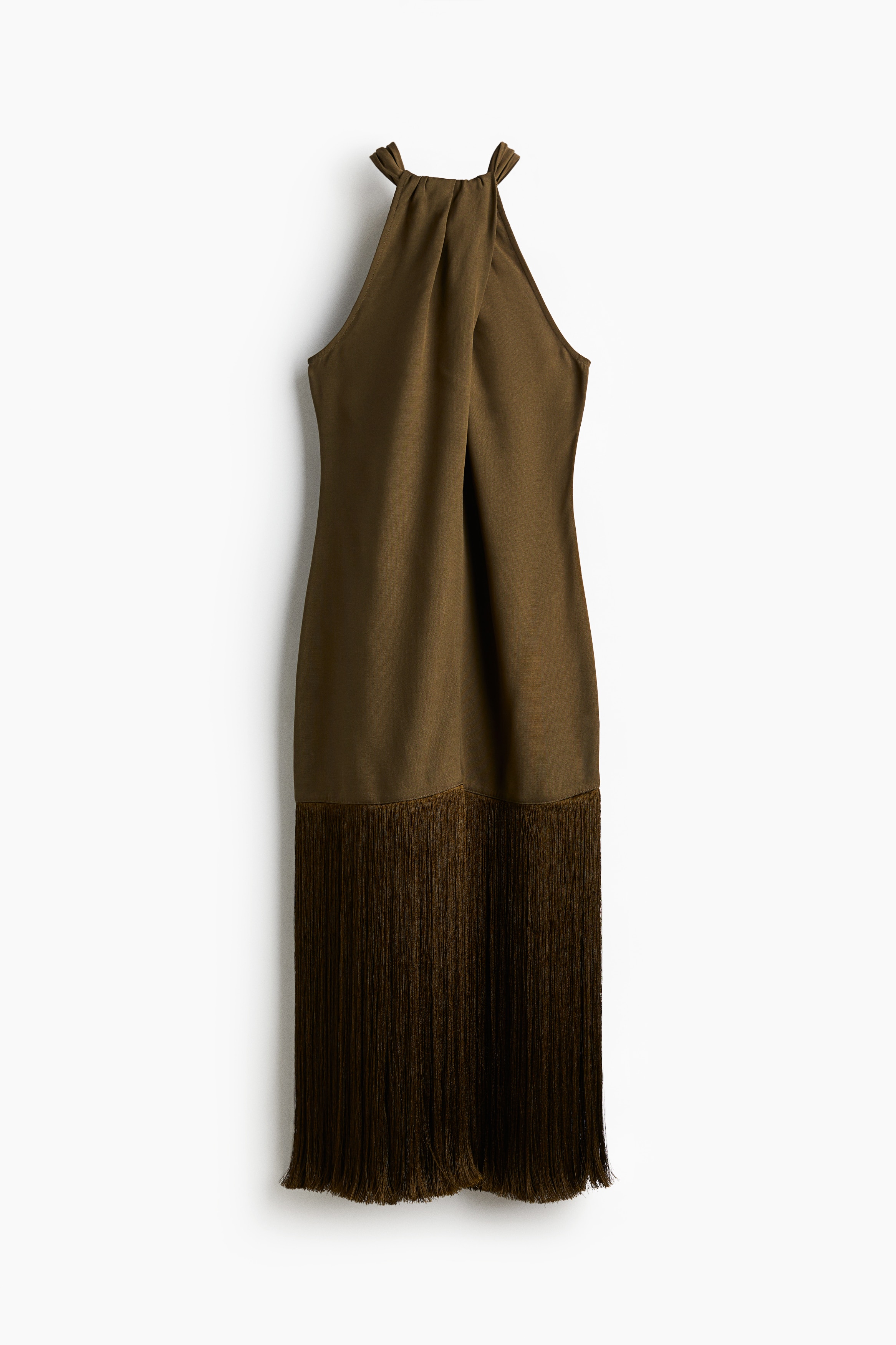 Fringed dress - Khaki green
