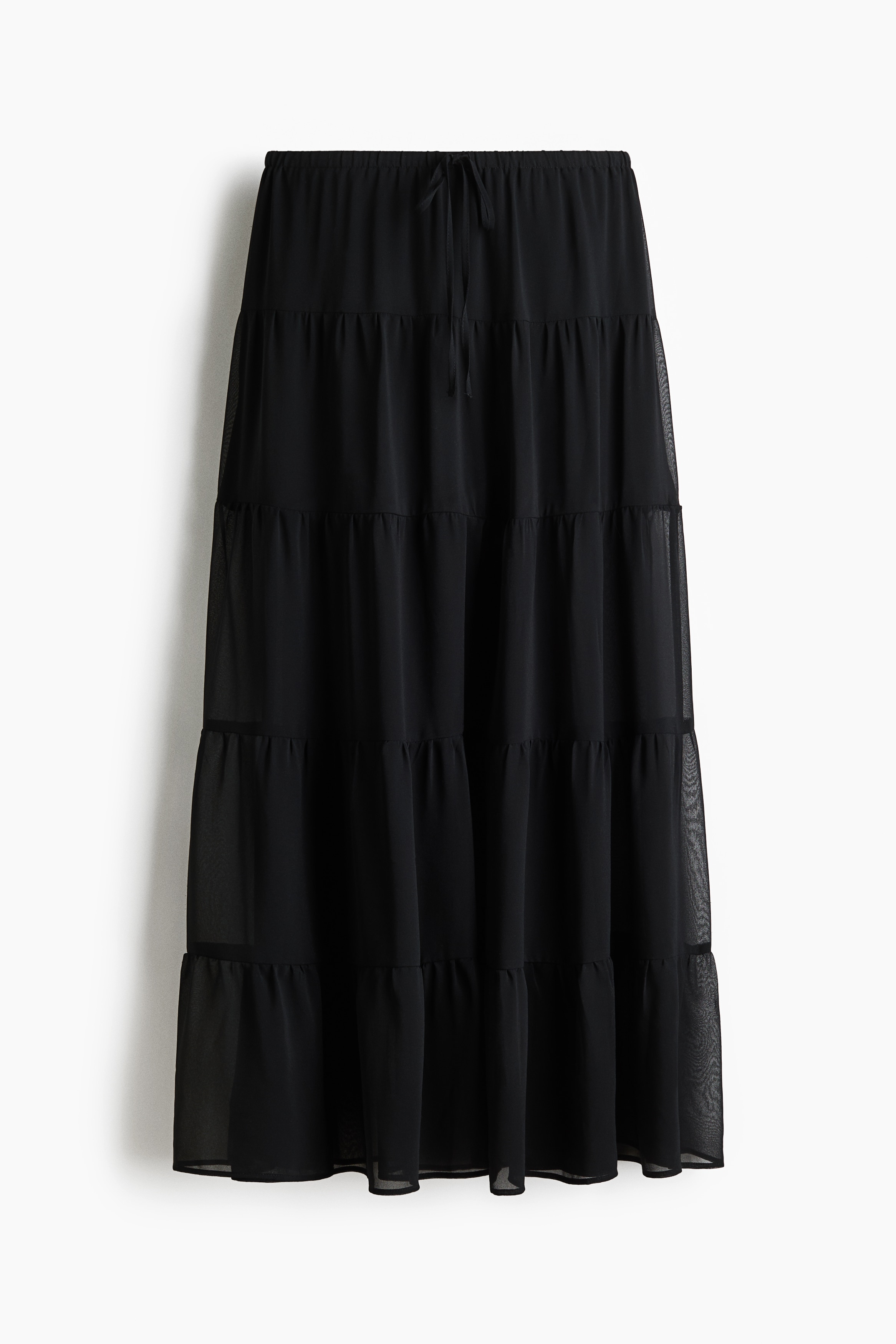 Tiered maxi skirt - Black