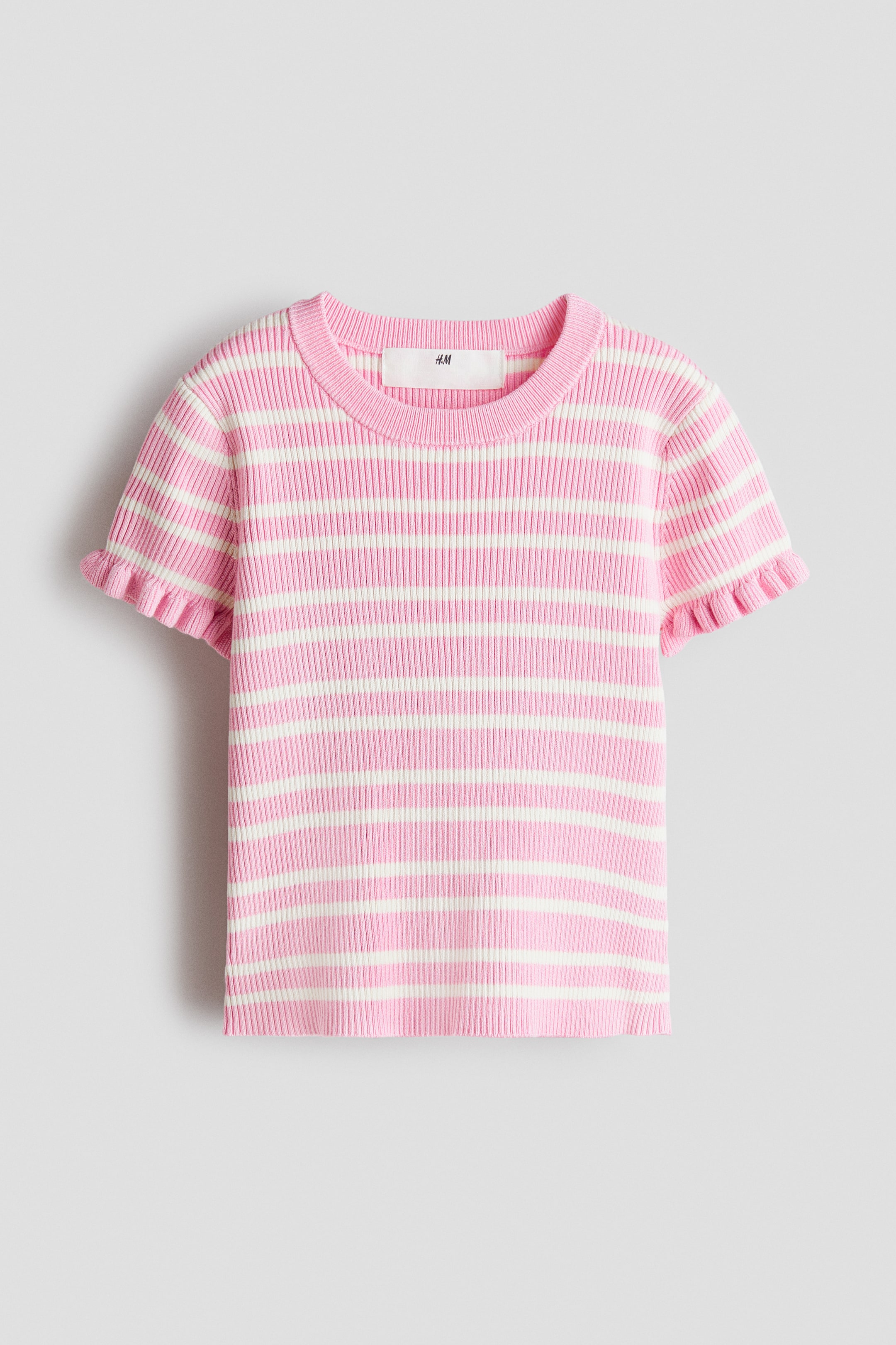View larger image: Rib-knit top - Pink/Striped - Kids | H&M IN 1