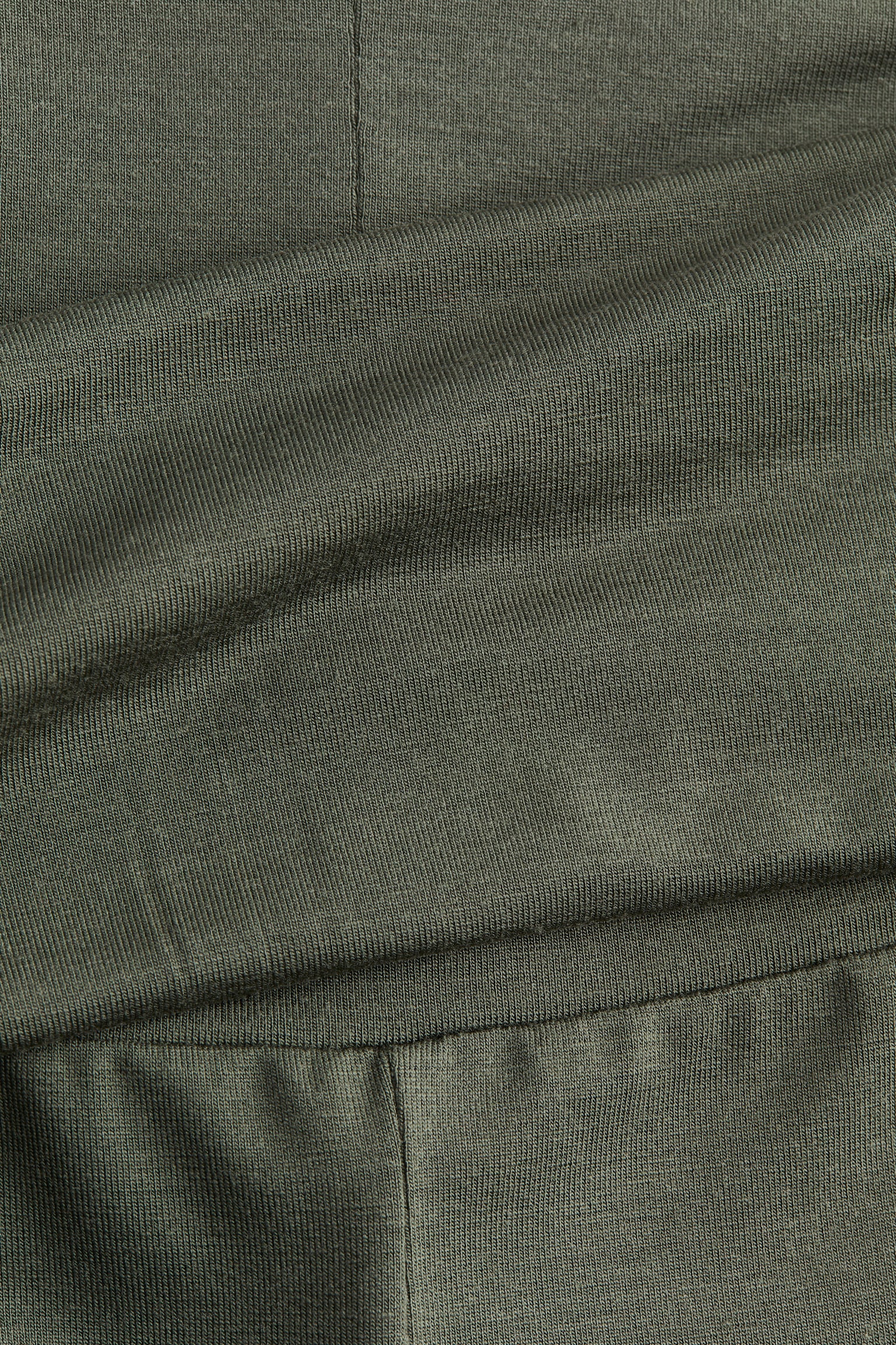 Flared jersey trousers - Dark khaki green/Light grey marl/Dark grey - 4