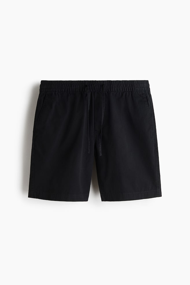 Relaxed-Fit Cotton Shorts - Black/Beige/Black/Dark brown/Dusty purple/Khaki green/Cream/Dark blue/White - 1