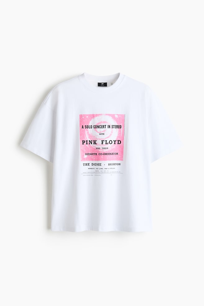 Oversized Fit T-shirt - White/Pink Floyd/Black/Bob Marley/Black/NBA/Yellow/Matisse/Black/NASCAR/White/Jaws/White/Henri Matisse/Black/Rolling Stones/Cream/Red Hot Chili Peppers/Black/Guns N' Roses/Black/Gorillaz/White/NBA/White/Nas/Black/Spider-Man/Dusty olive green/Nas - 1