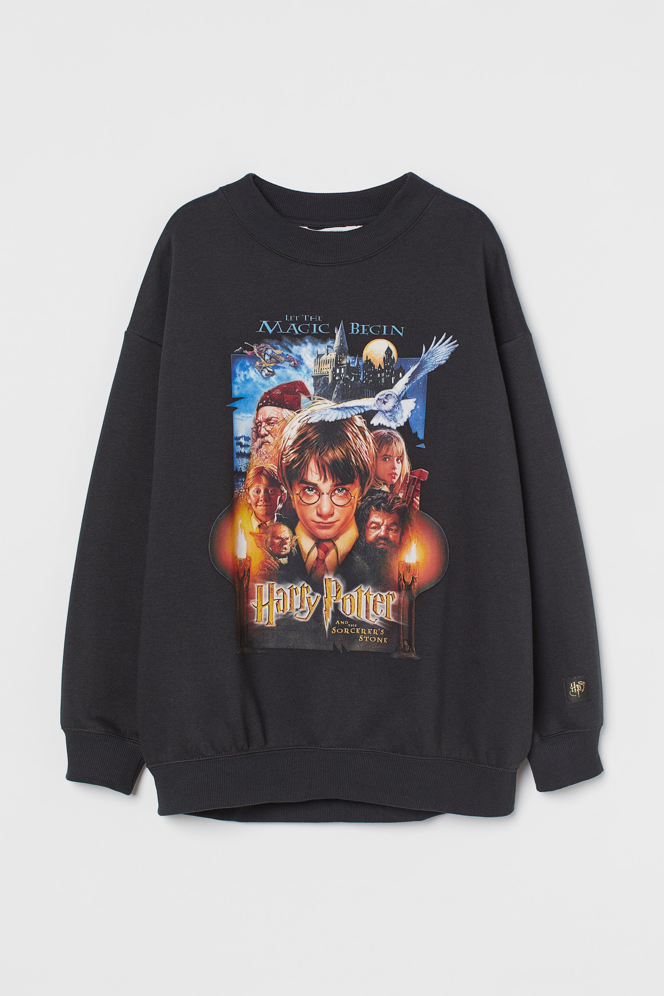 Oversized Printed Sweatshirt - Dark gray - Kids | H&M US