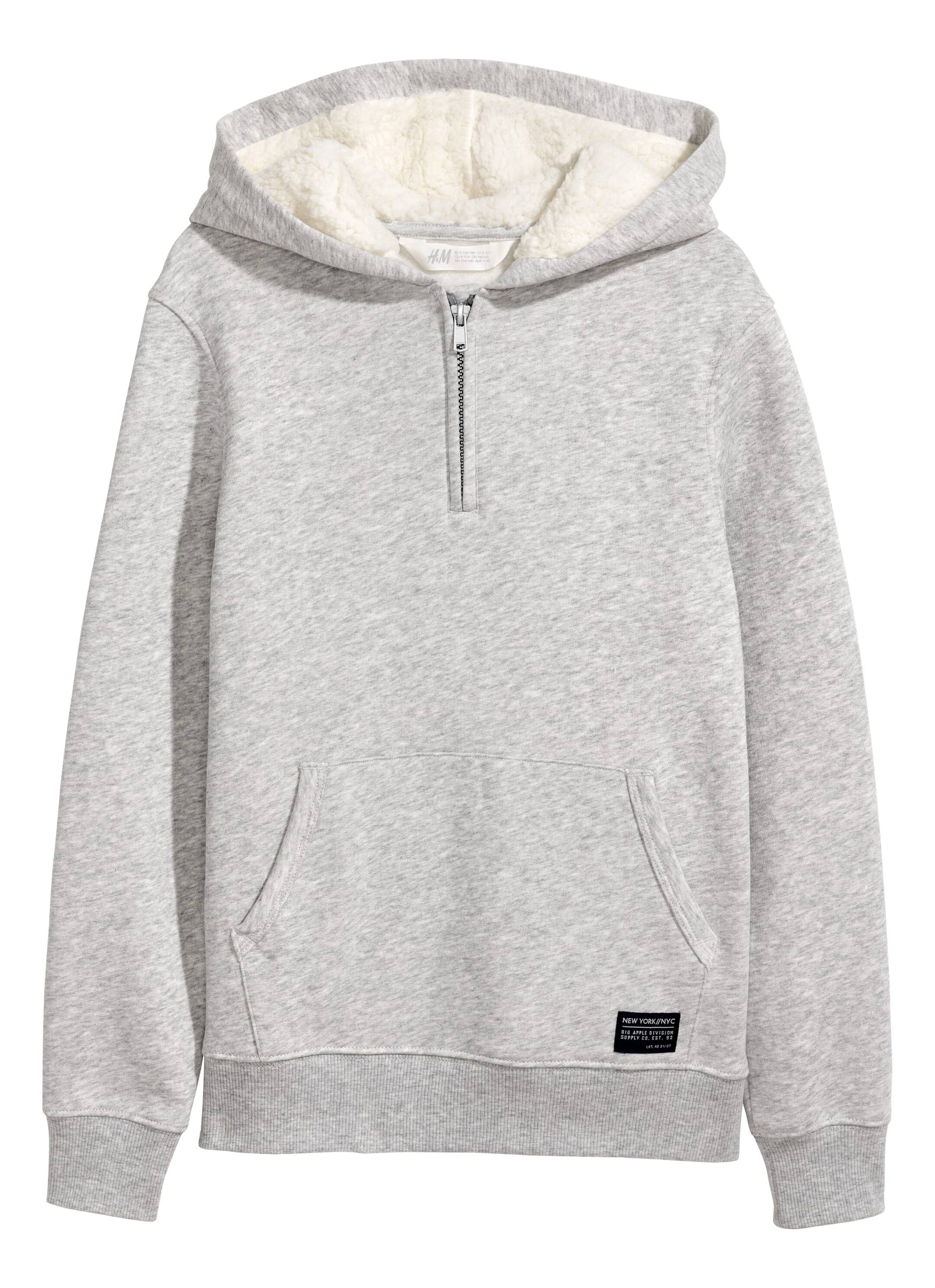 View larger image: Hooded top - Light grey marl - Kids | H&M GB 1