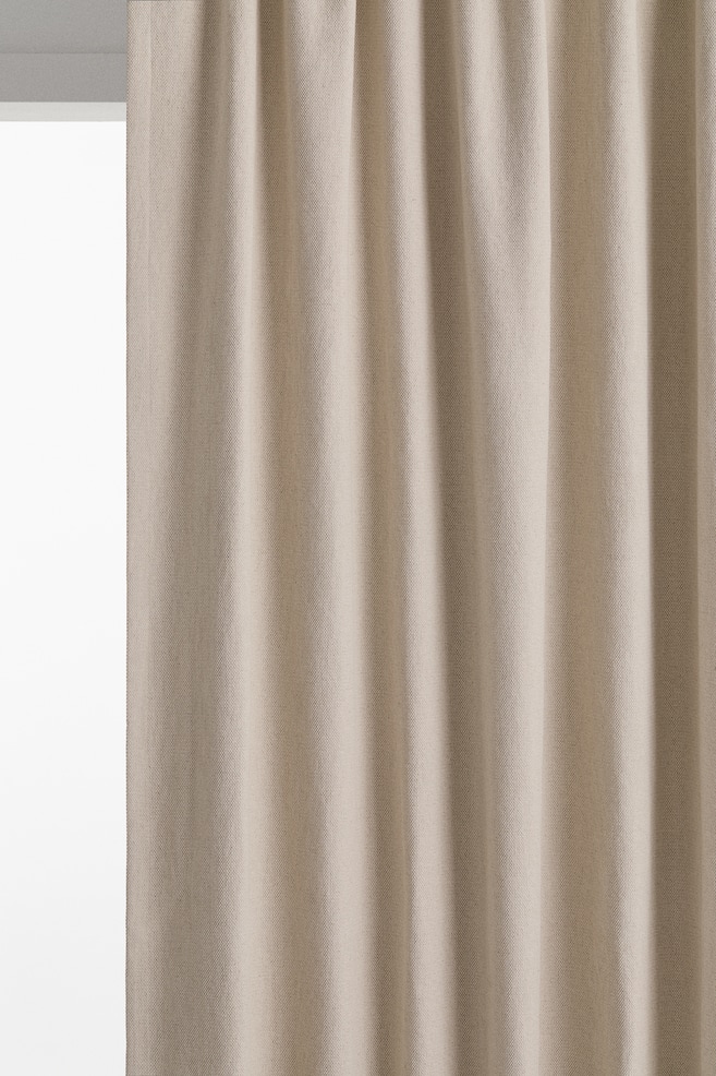 Single-Pack Wide Blackout Curtain Panel - Beige - 1