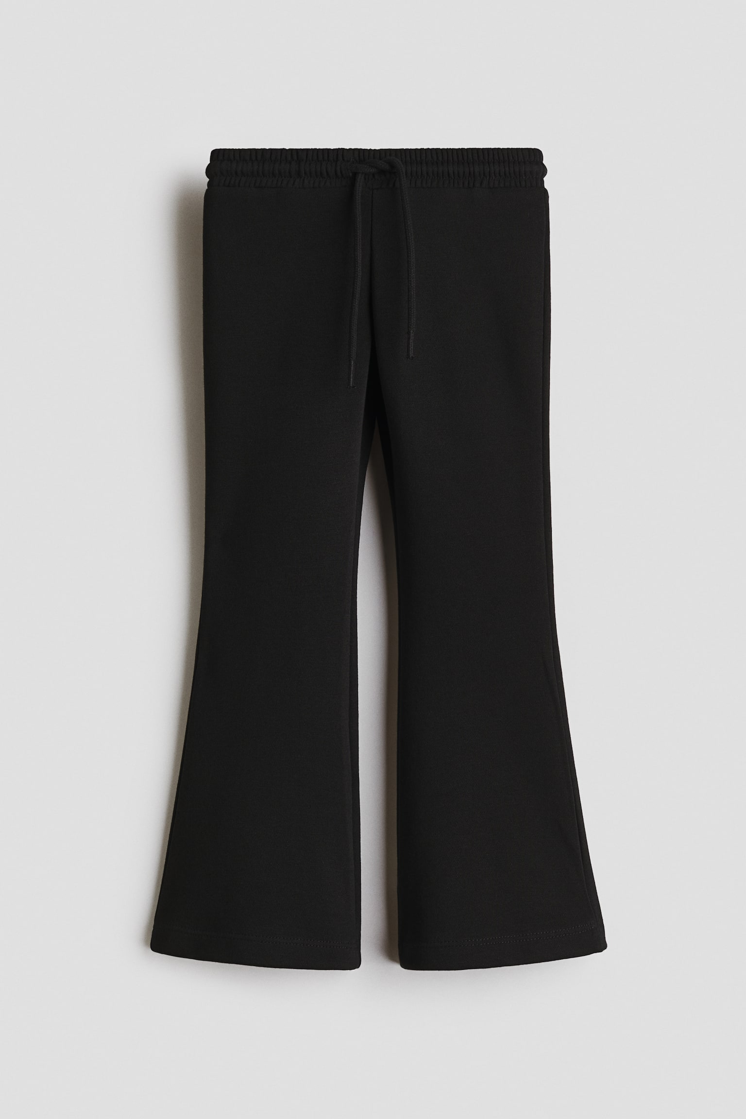 Pantalon jogger évasé en coton mélangé - Noir