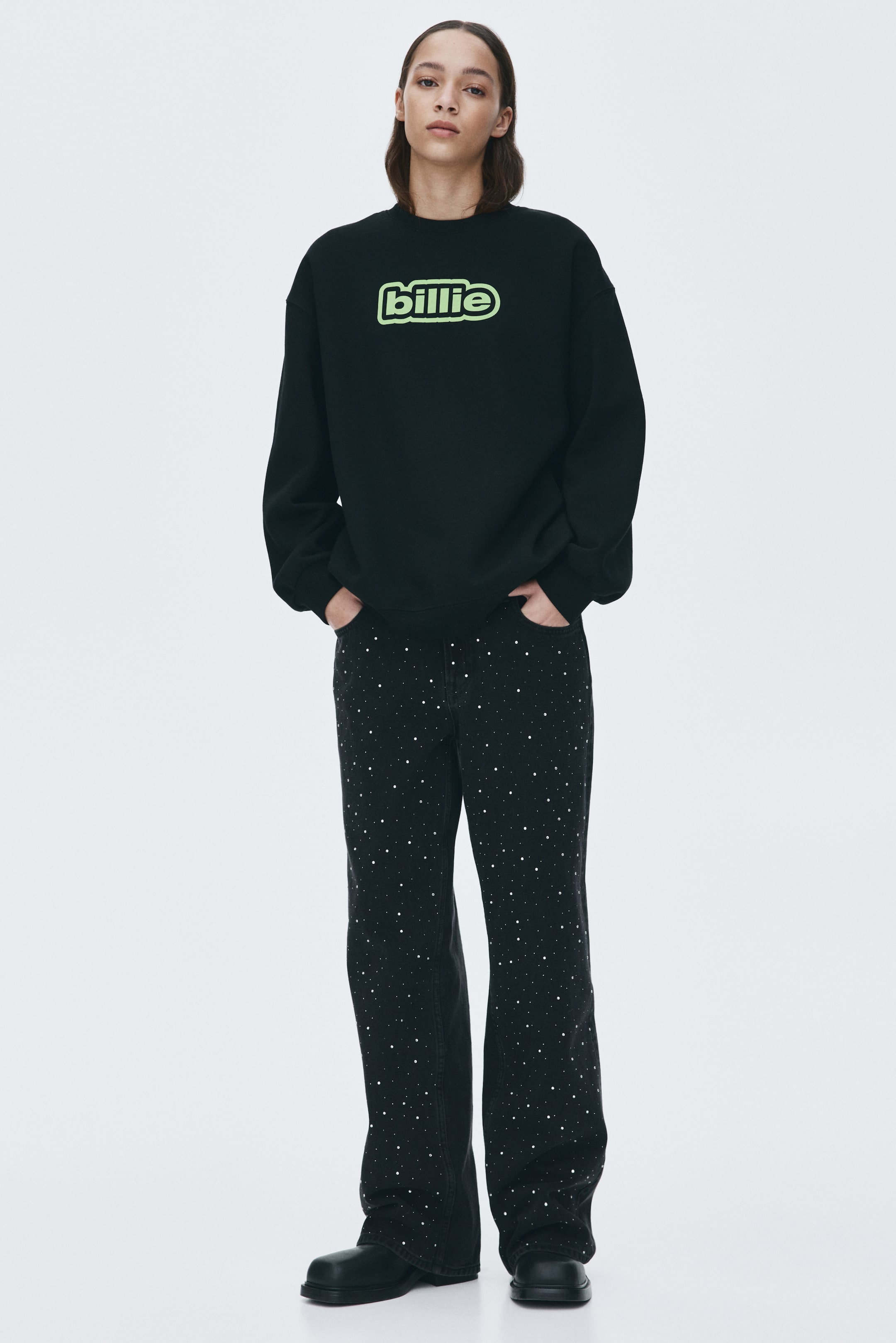 Voir une image plus grande: Chandail en molleton à motif imprimé - Noir/Billie Eilish - FEMME | H&M CA 1