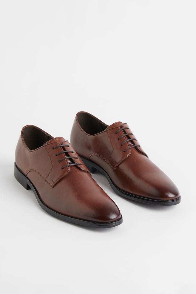 Derby shoes - Dark brown/Black/Silver-coloured - 7