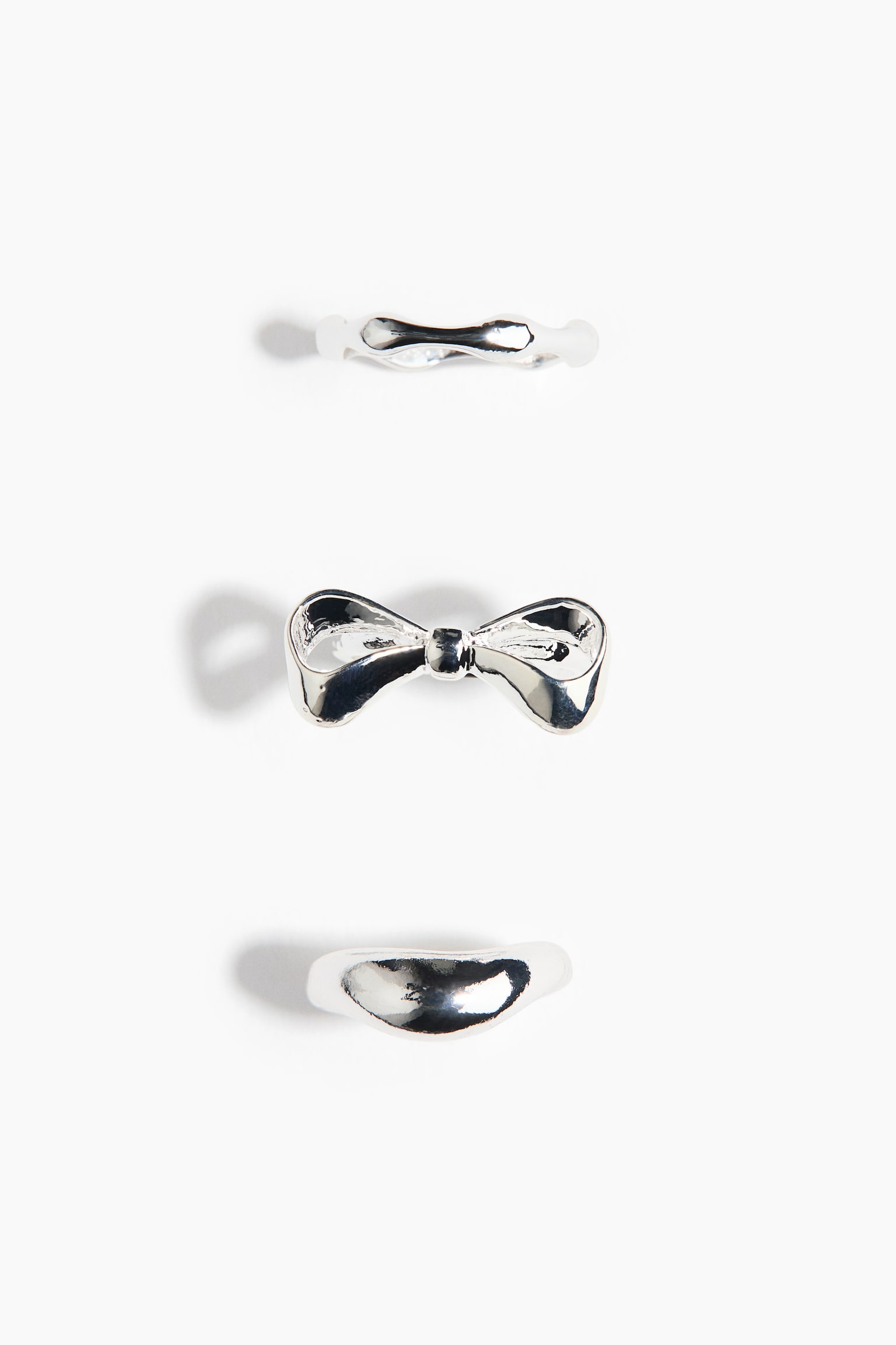 3-pack rings - Plateado