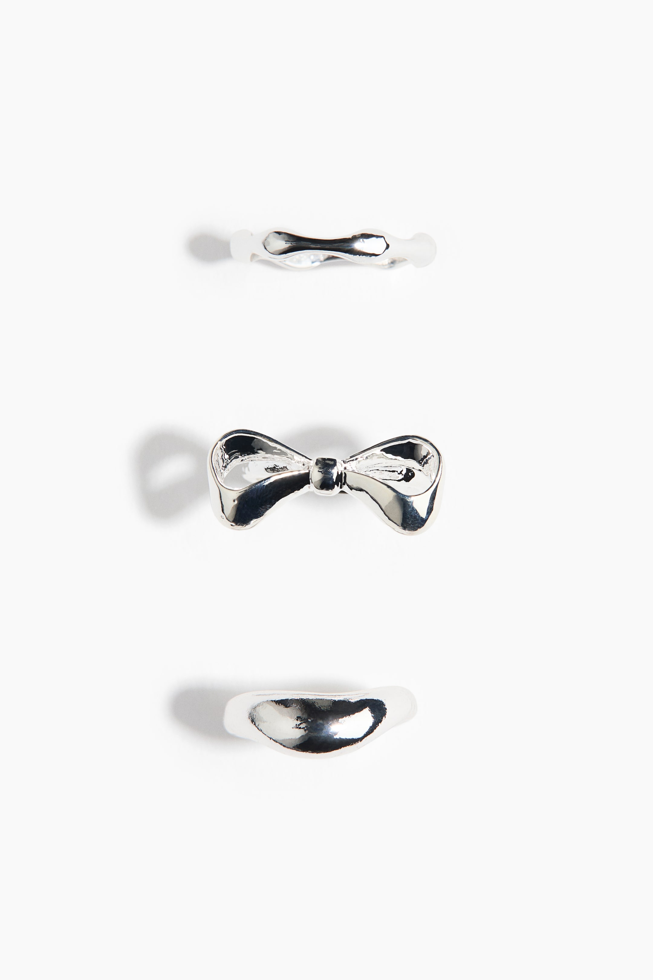 Ampliar la imagen: 3-pack rings - Plateado - Ladies | H&M MX 1
