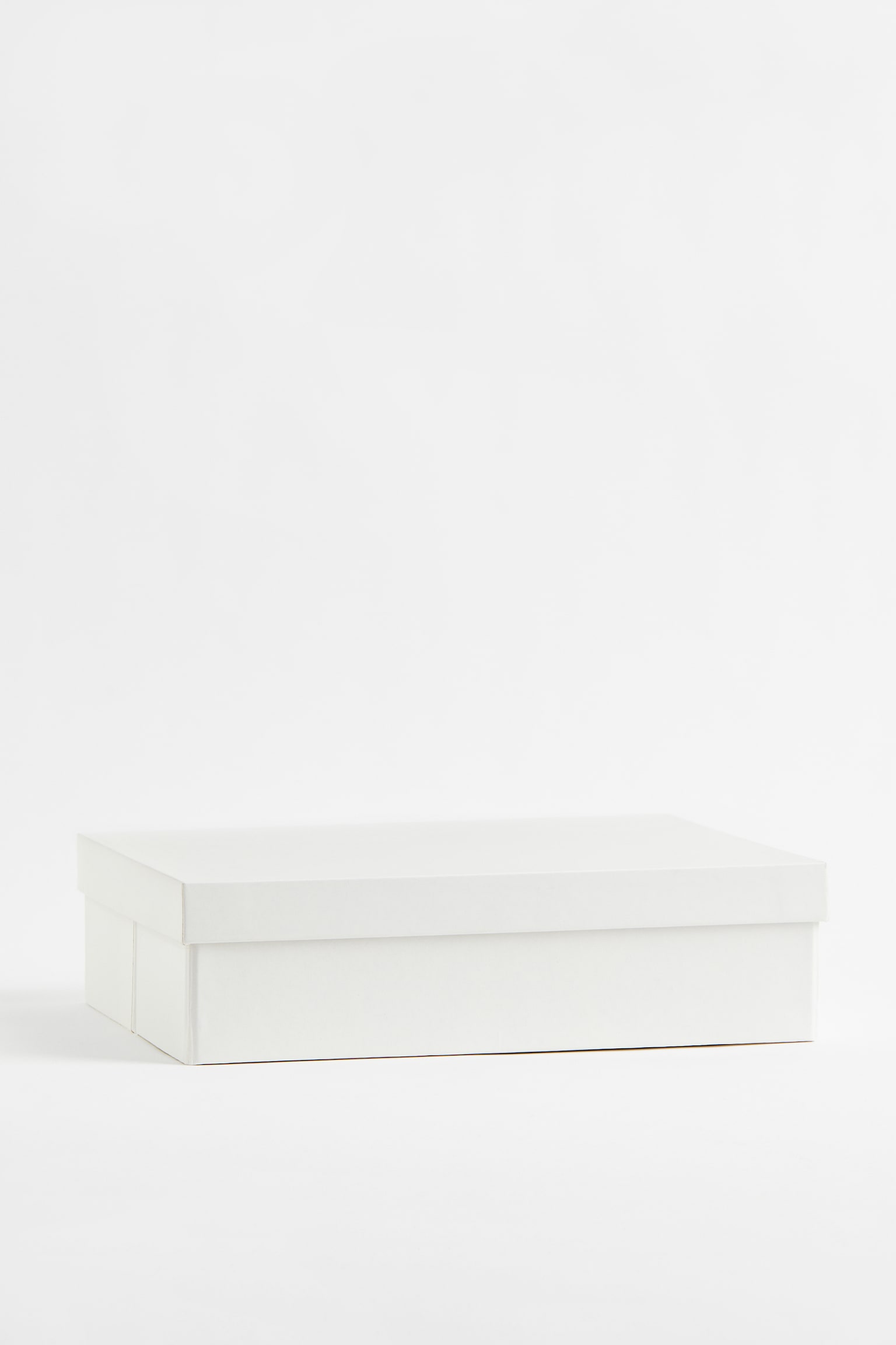 Lidded shallow storage box - White/Dark grey/Blue - 1