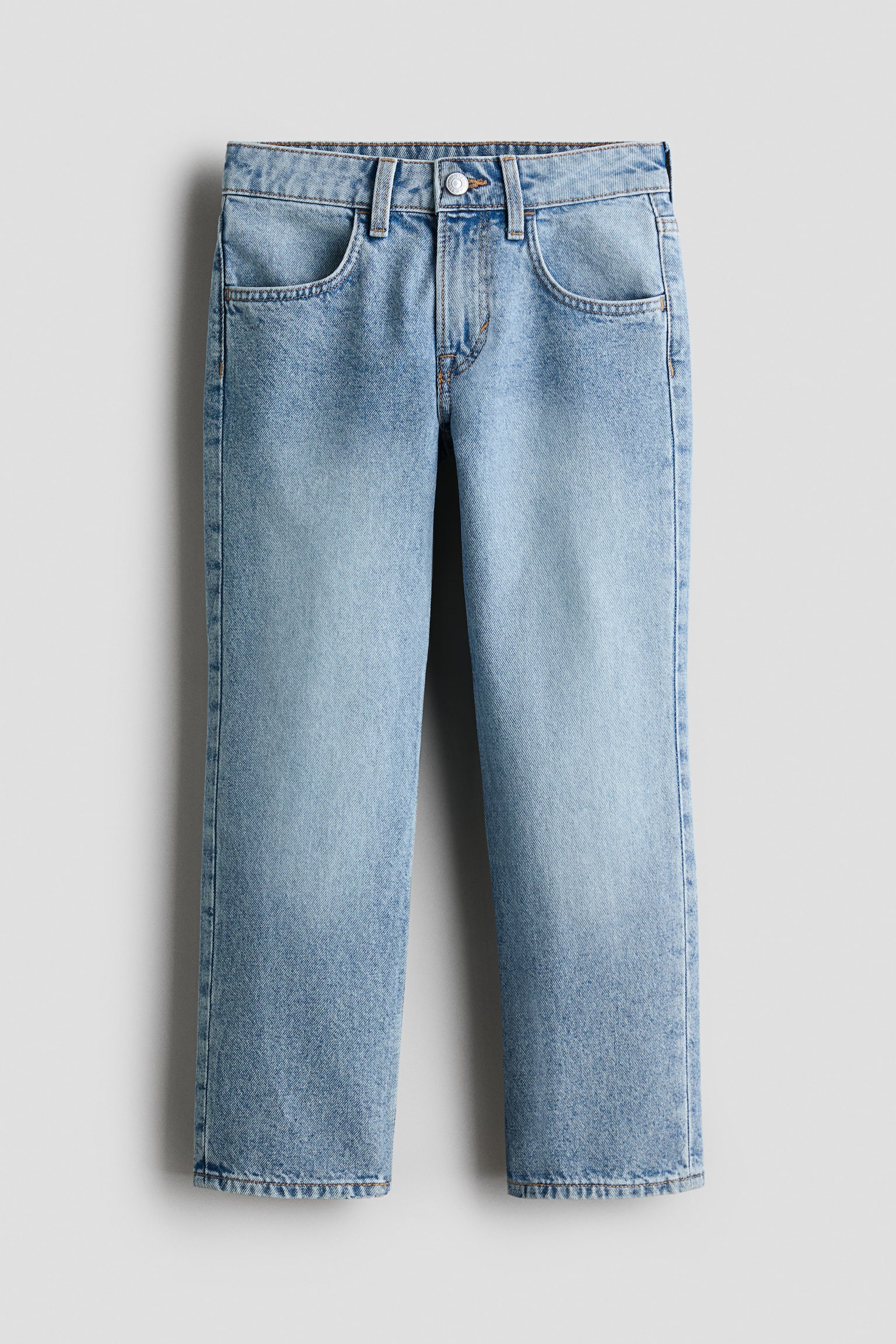 Relaxed Fit Straight Leg Jeans - Light denim blue/Dark denim blue/Denim grey/Denim grey - 1