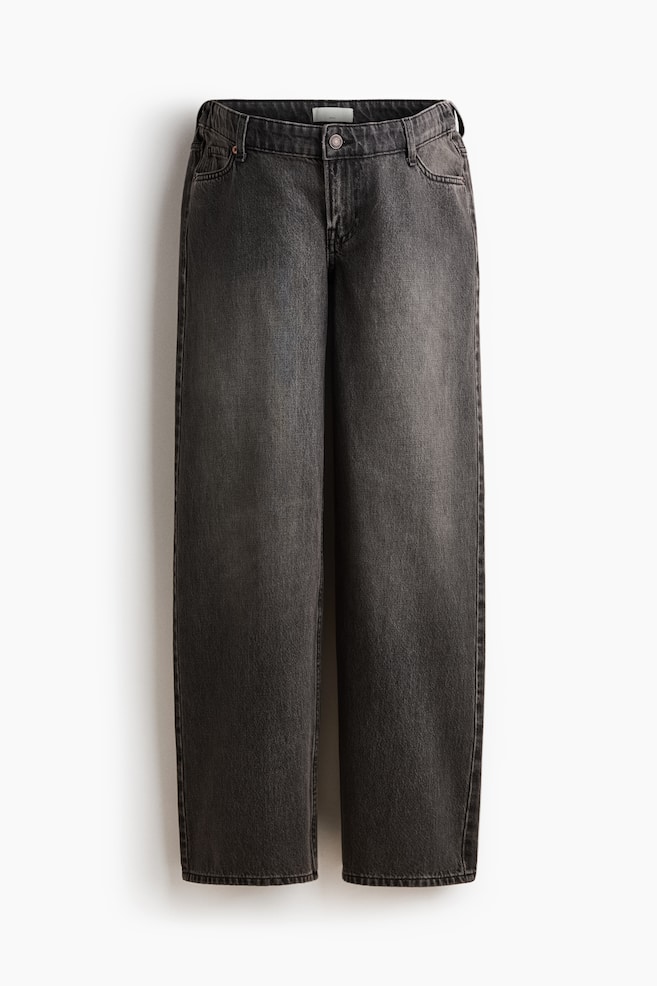 MAMA Wide Low Waist Jeans - Dark denim gray/Denim blue - 1