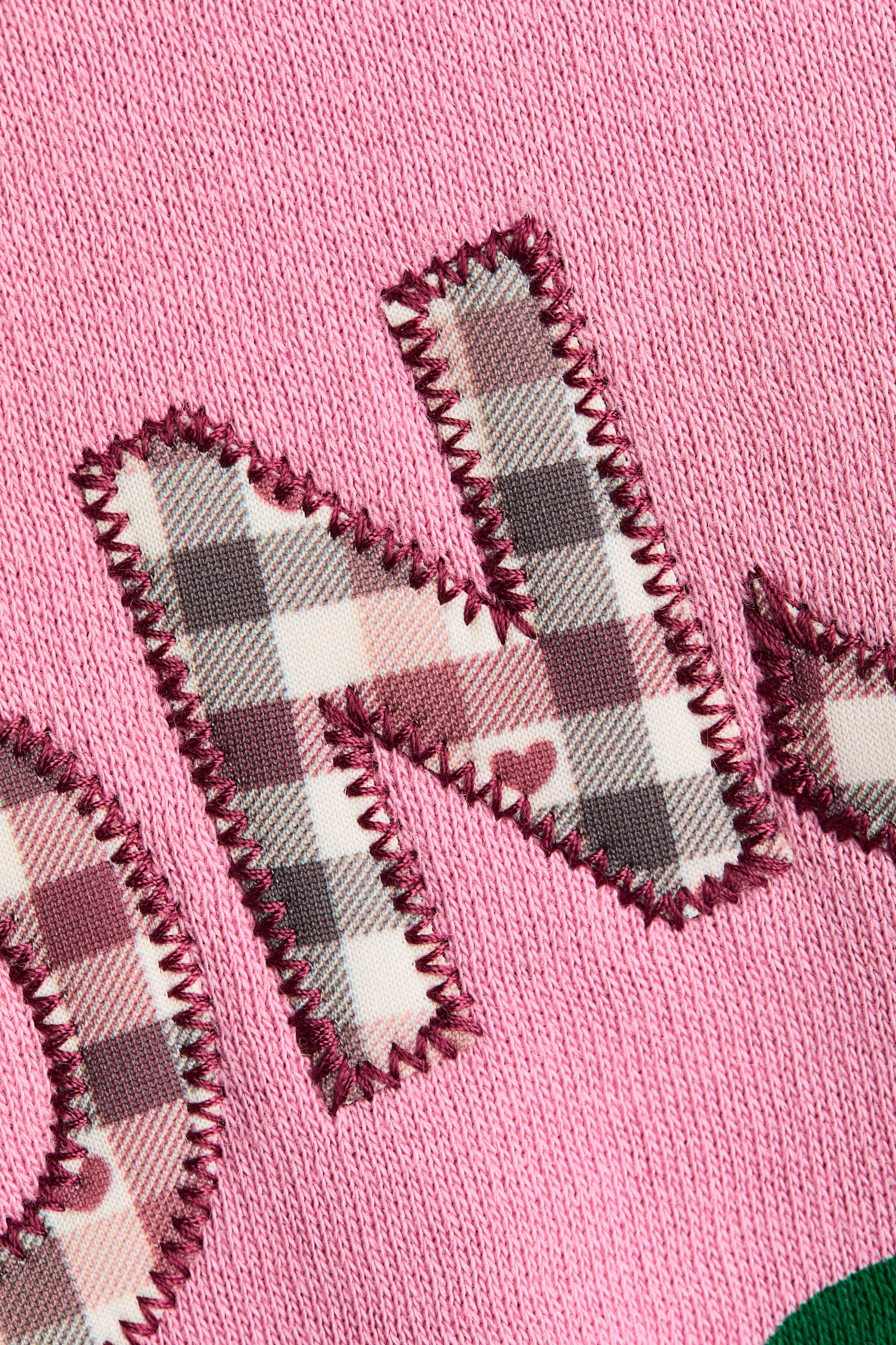 Детская толстовка H&M Motif-Detail Brushed-Inside, цвет: Розовый / Вишнёвый — фото 2
