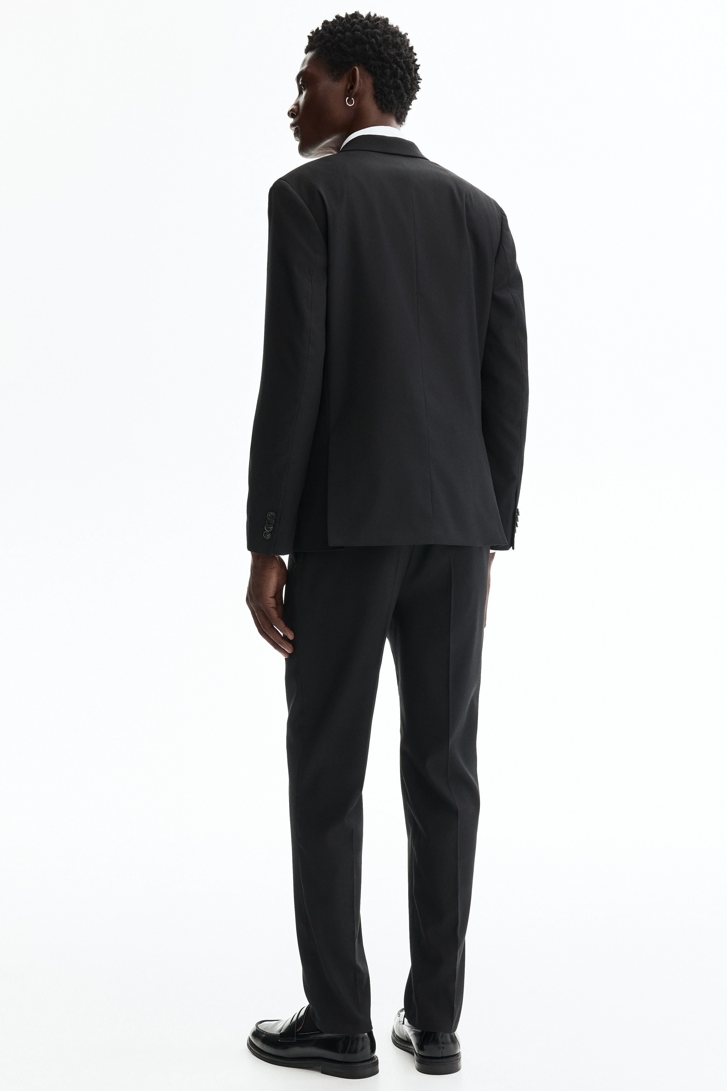 スリムフィット スーツパンツ - ダークブルー - Men | H&M JP