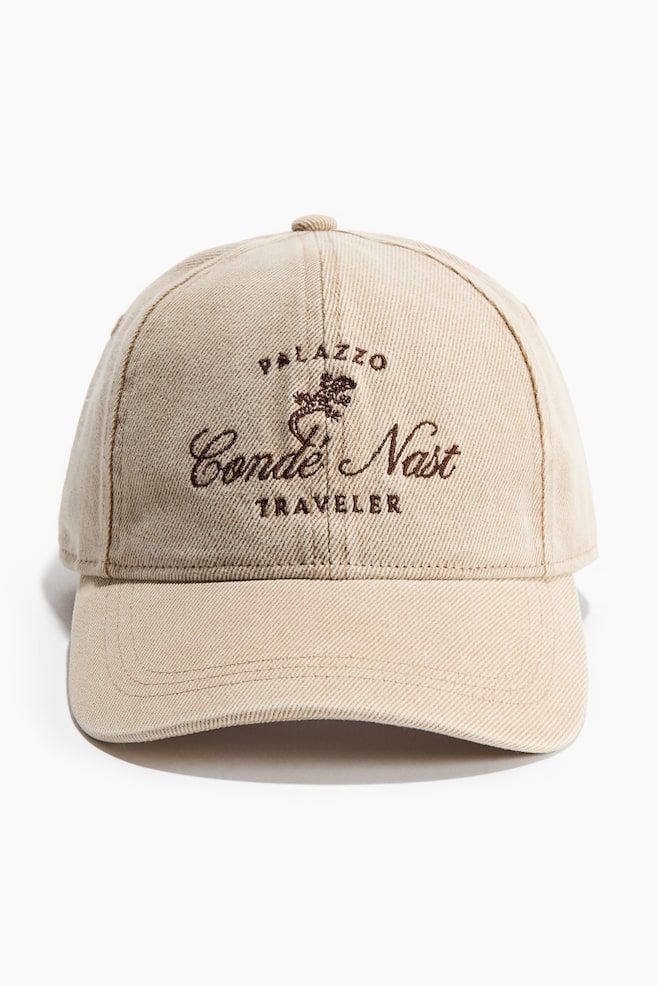 Embroidered Cotton Cap - Beige/Condé Nast Traveler/Beige/The New Yorker - 1