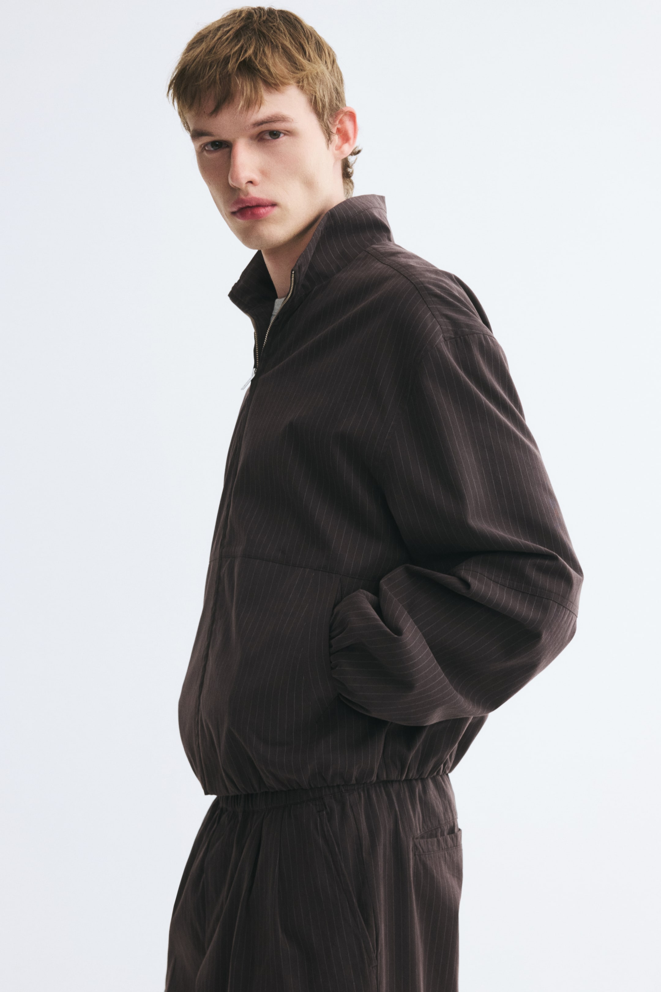 Twill Overshirt with Zipper
