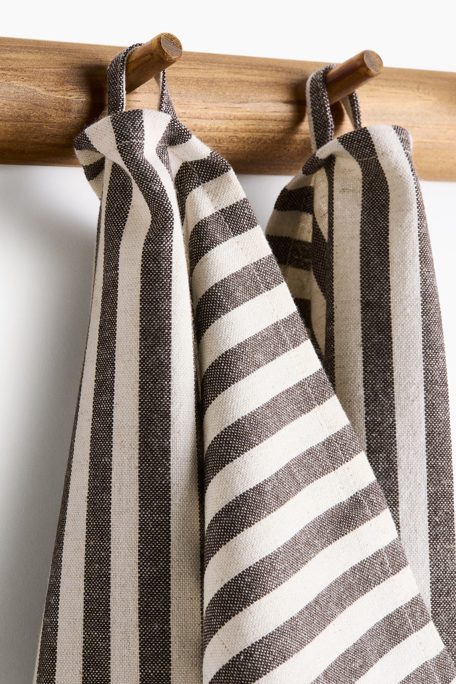 2 db lenkeverék konyharuha - Sötétbarna/csíkos/Beige/White striped/Bézs/Gingham kockás/Terrakotta/csíkos/Terracotta/Gingham check/Barna/Gingham kockás/Olive green/Beige striped/Olive green/Gingham check/Light pink/Striped/Light pink/Gingham check - 3