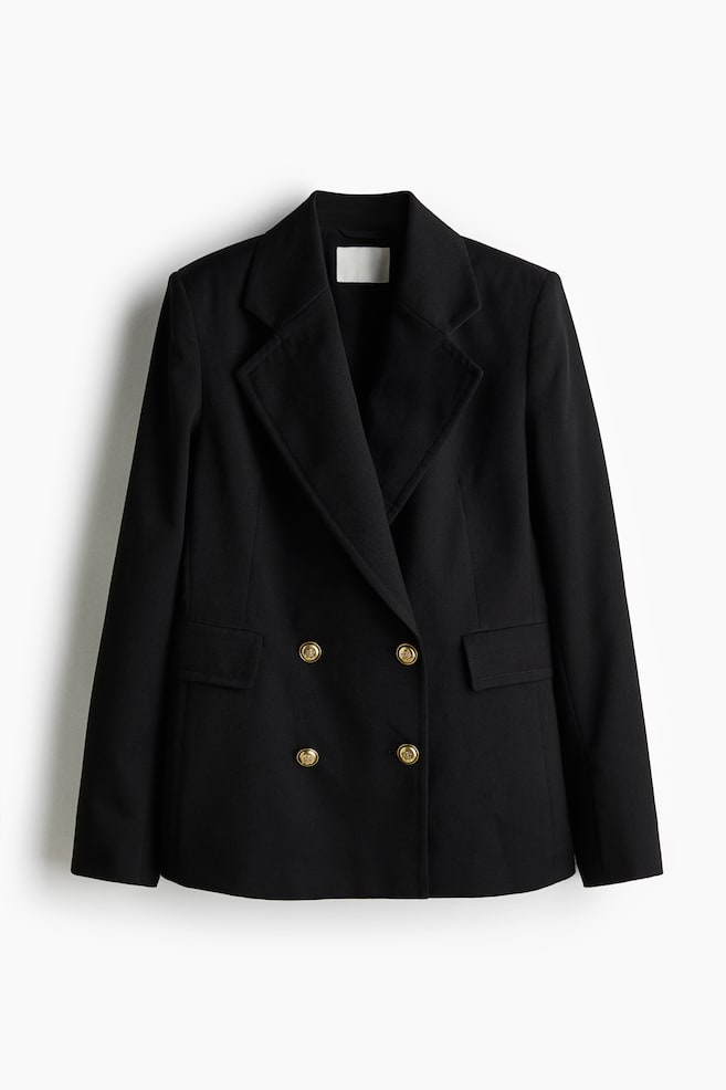 Blazer à fermeture croisée - Noir - 1