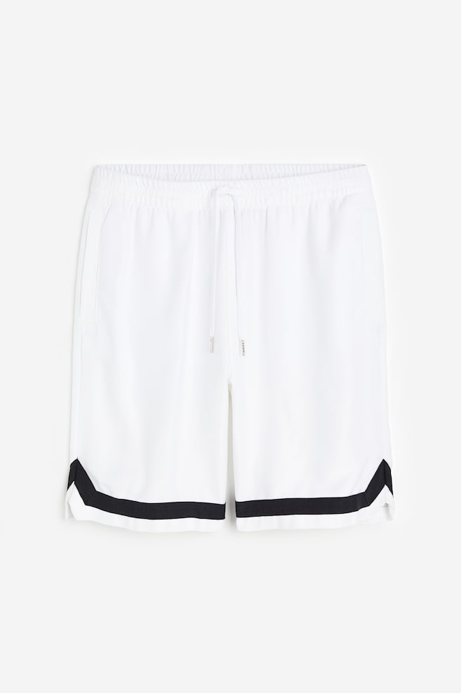 Shorts in lyocell Relaxed Fit - Bianco/Nero - 2
