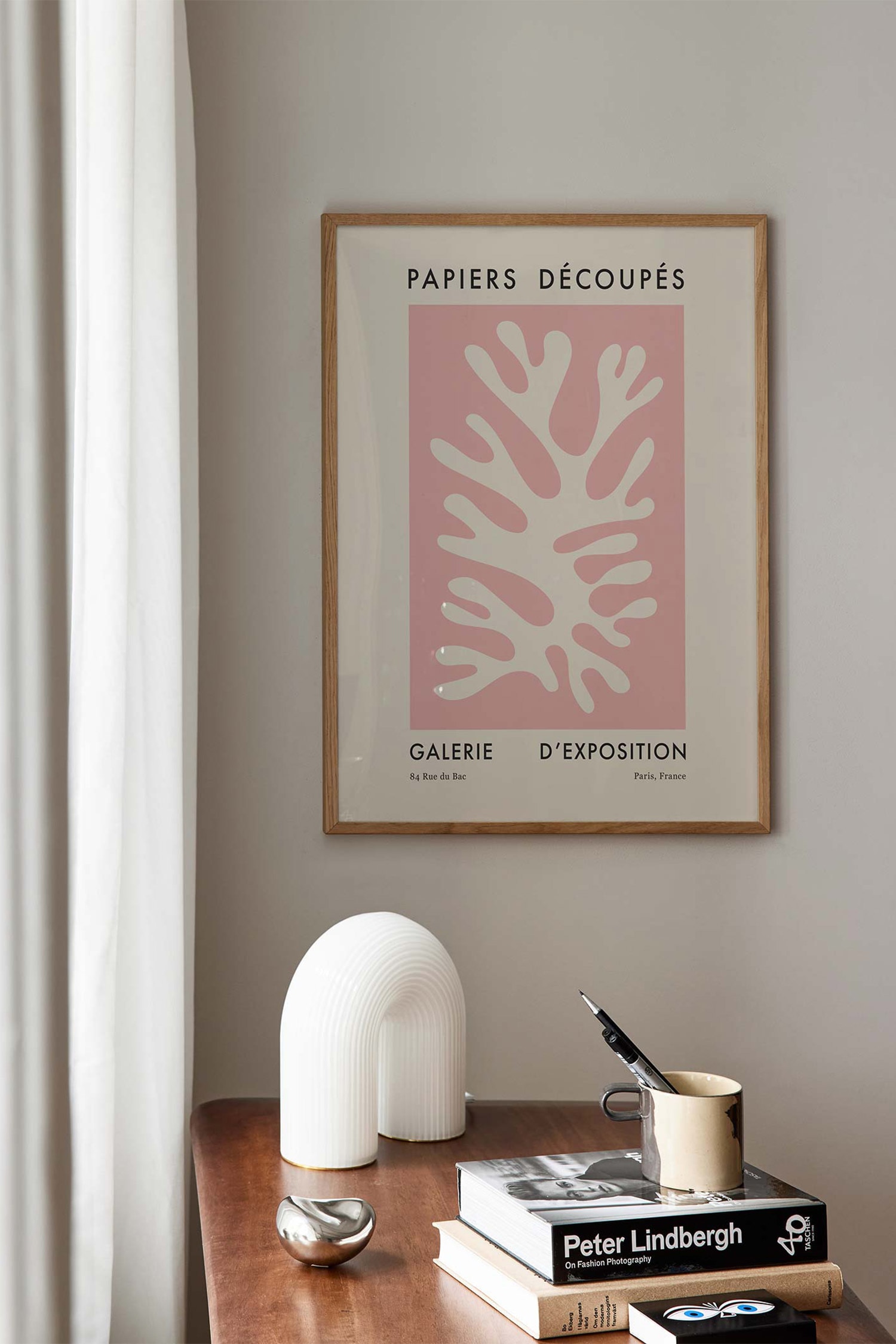 Papiers Découpés Beige Plakat - Beige/pink