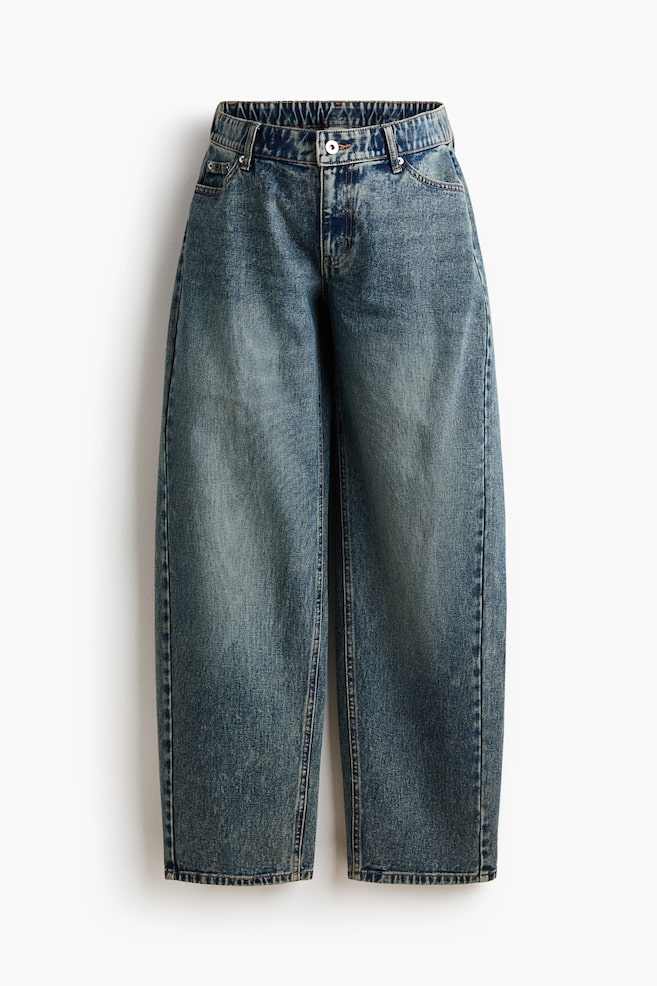 MAMA Barrel-leg jeans - Denim blue/Denim black - 1