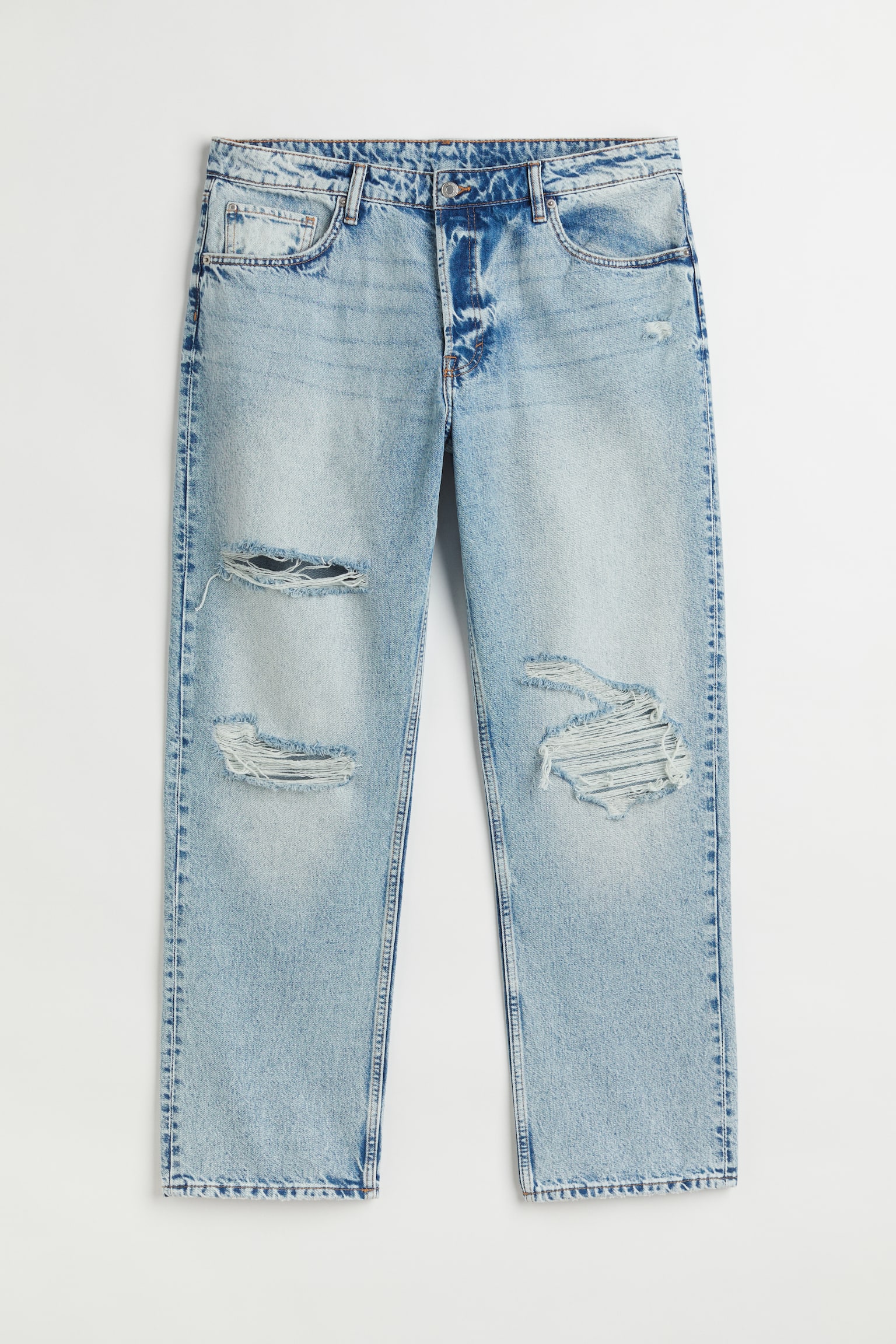H&M+ 90年代男友牛仔褲 - Light denim blue - 1