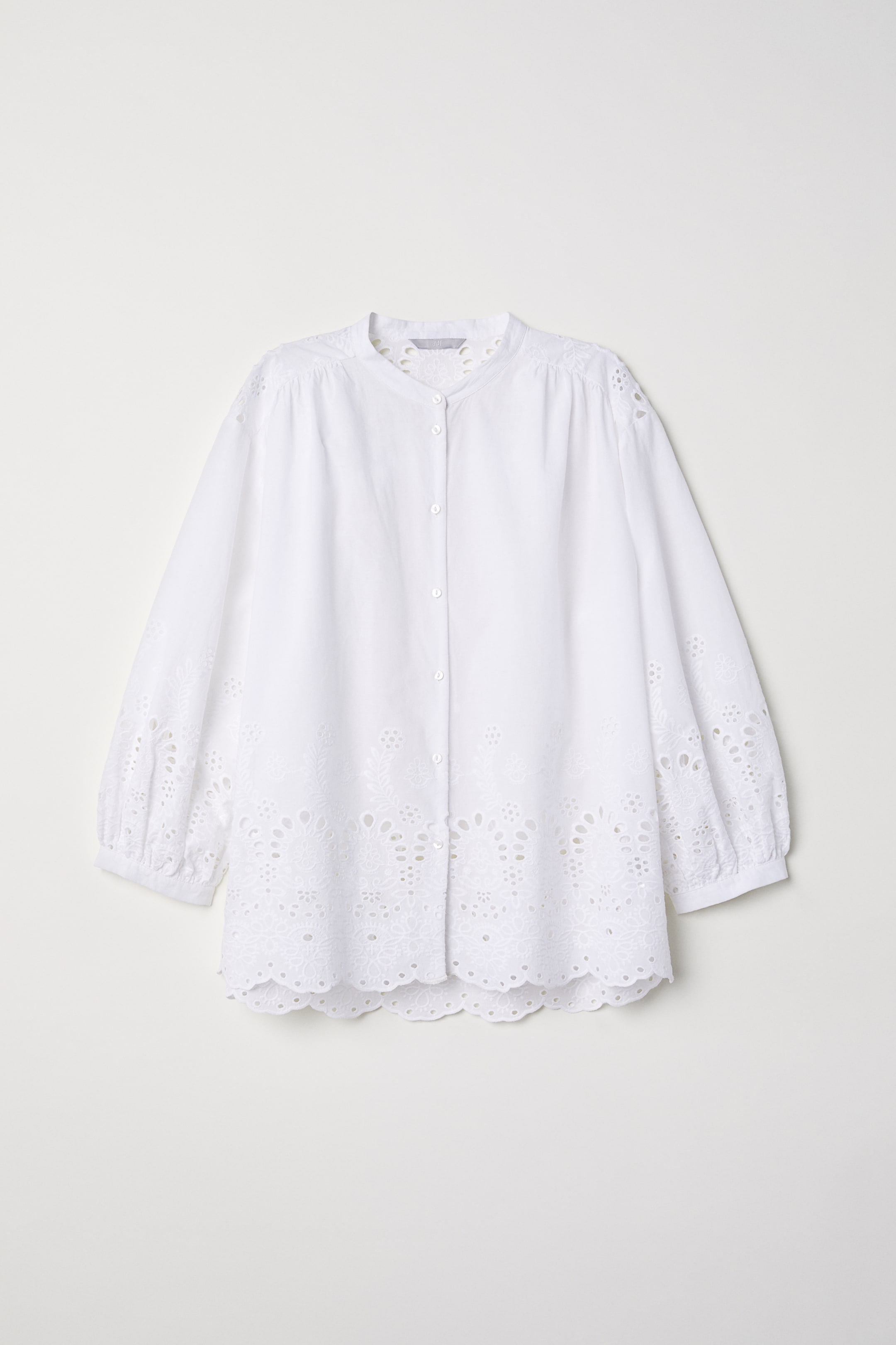 Agrandir l'image: Blouse brodée en coton - Blanc - FEMME | H&M FR 1