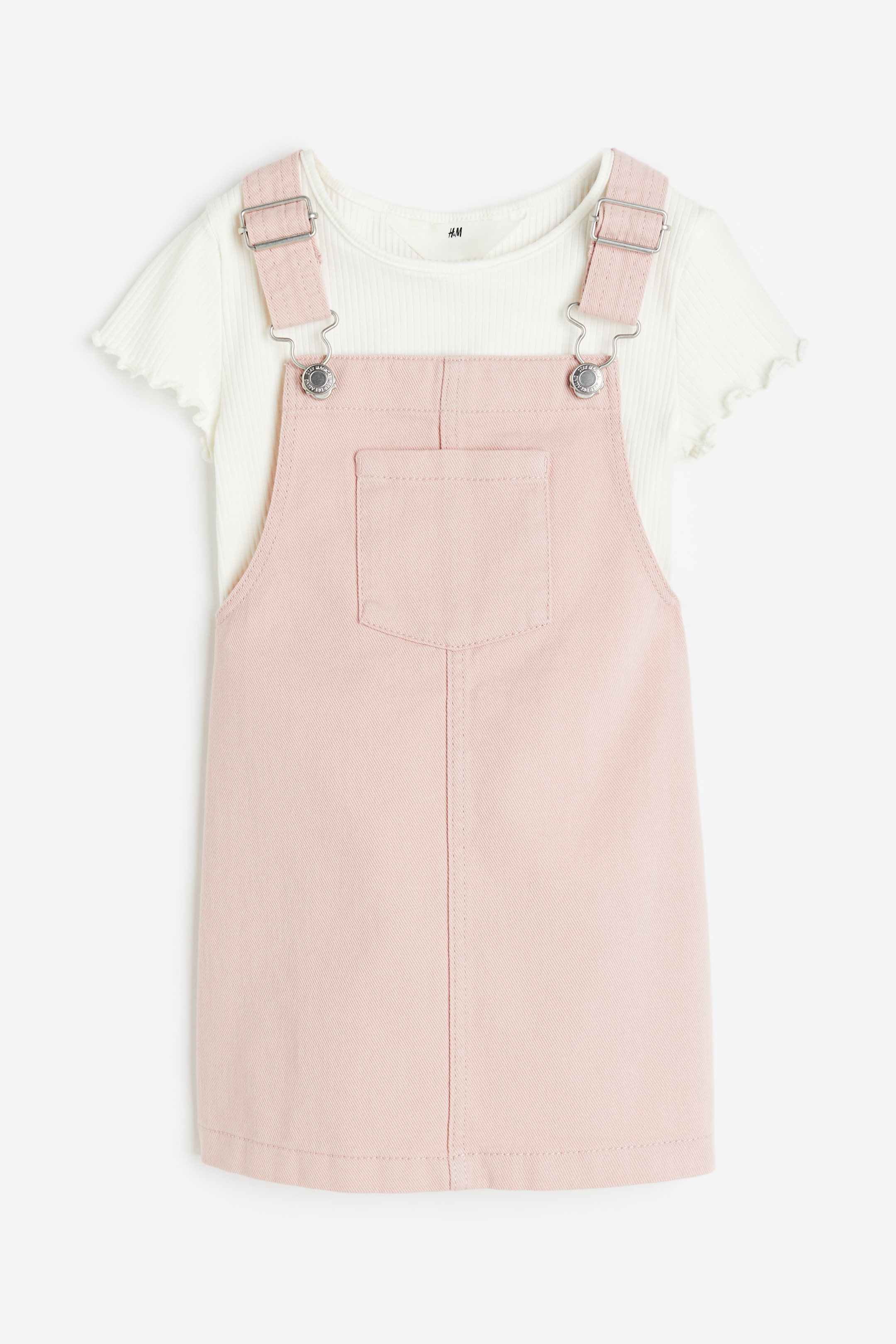 View larger image: 2-piece Cotton Set - Light pink/White - Kids | H&M AU 1