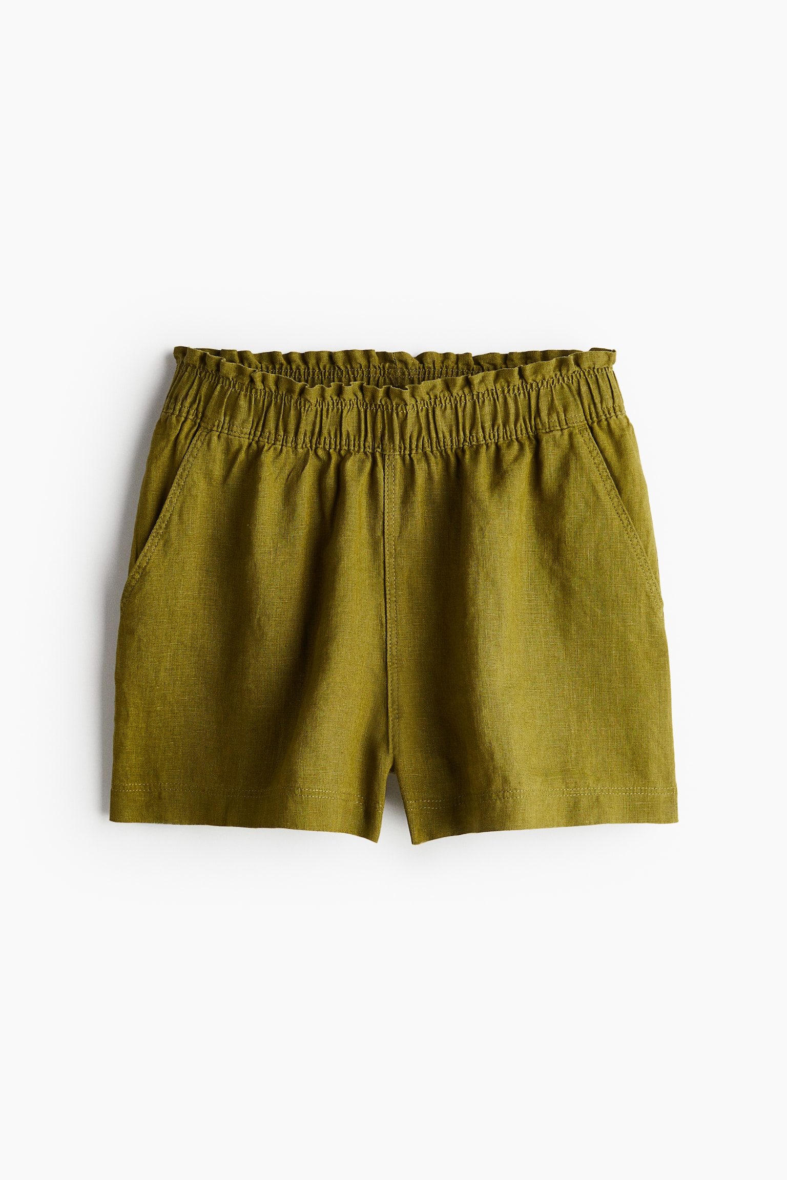 Linen Shorts - Olive green/Light beige/Black/Light blue/Khaki green/Pattern/Light beige/Stripe/Pink/Stripe/Orange/Rust brown/Pink - 2