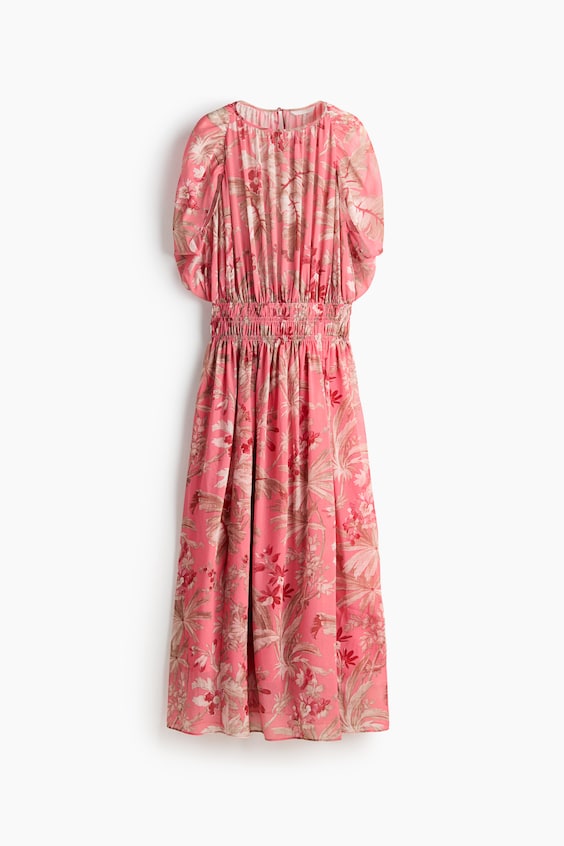 Женские платья H&M Cape-Sleeved Chiffon Dress