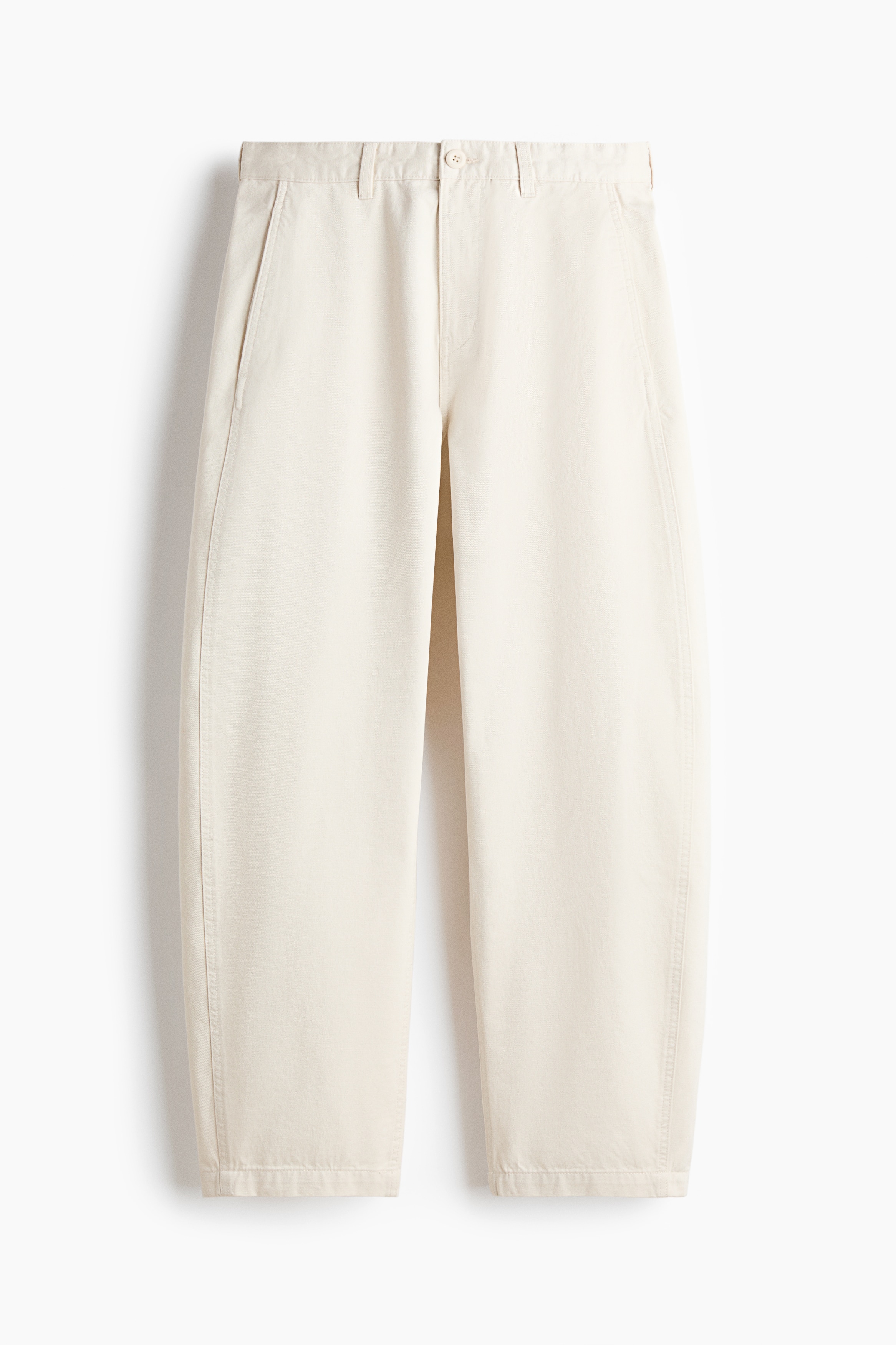 Relaxed Fit Barrel chinos - Cream/Dark brown