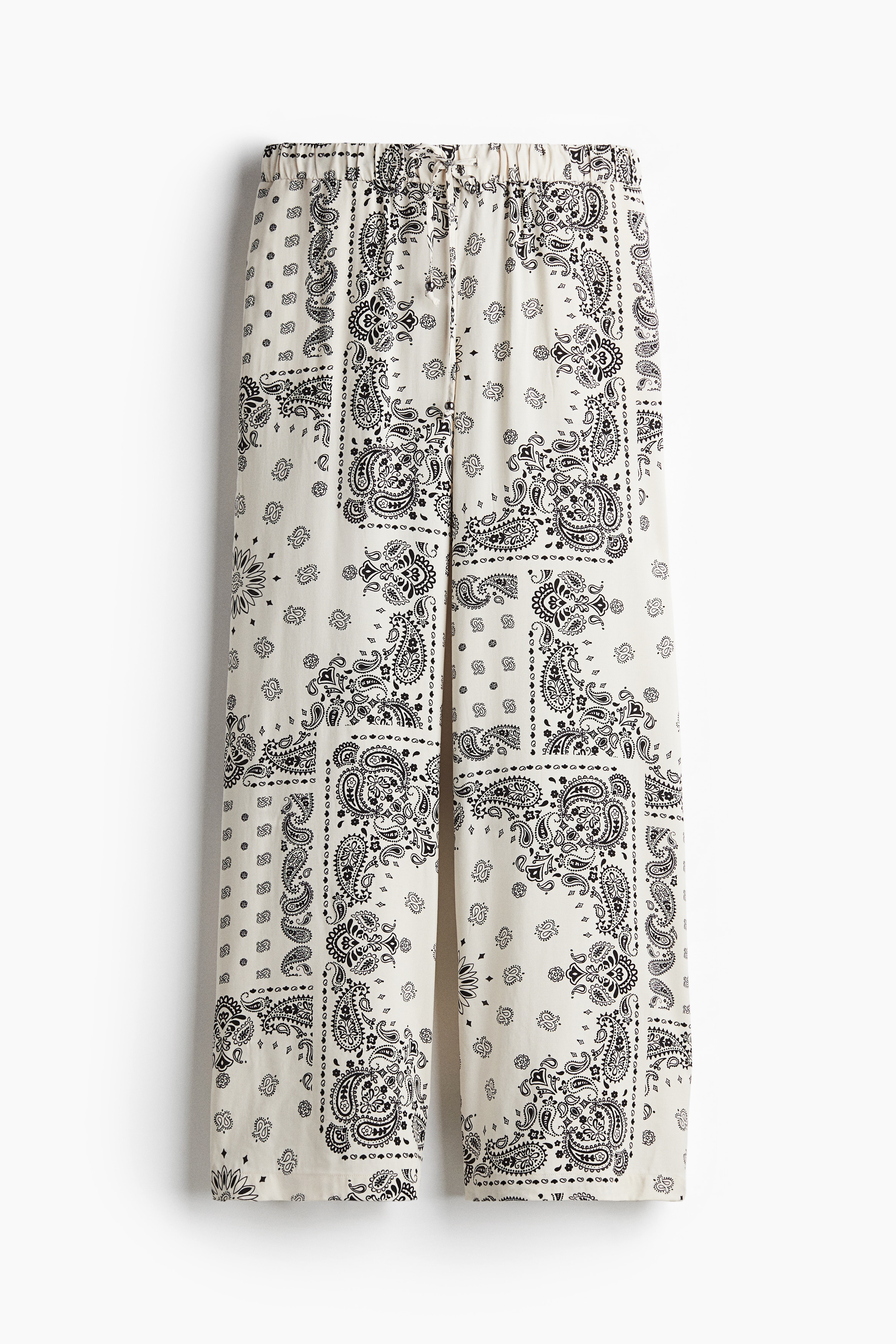 Pantaloni ampi con coulisse - Crema/motivi cashmere/Nero/Verde/fantasia