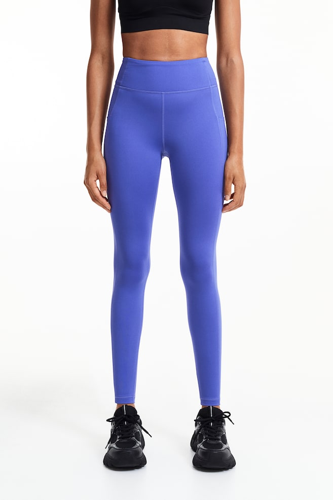 DryMove™ Pocket-detail sports tights - Lavender blue/Black/Bubblegum pink/Dark green/dc/dc - 4