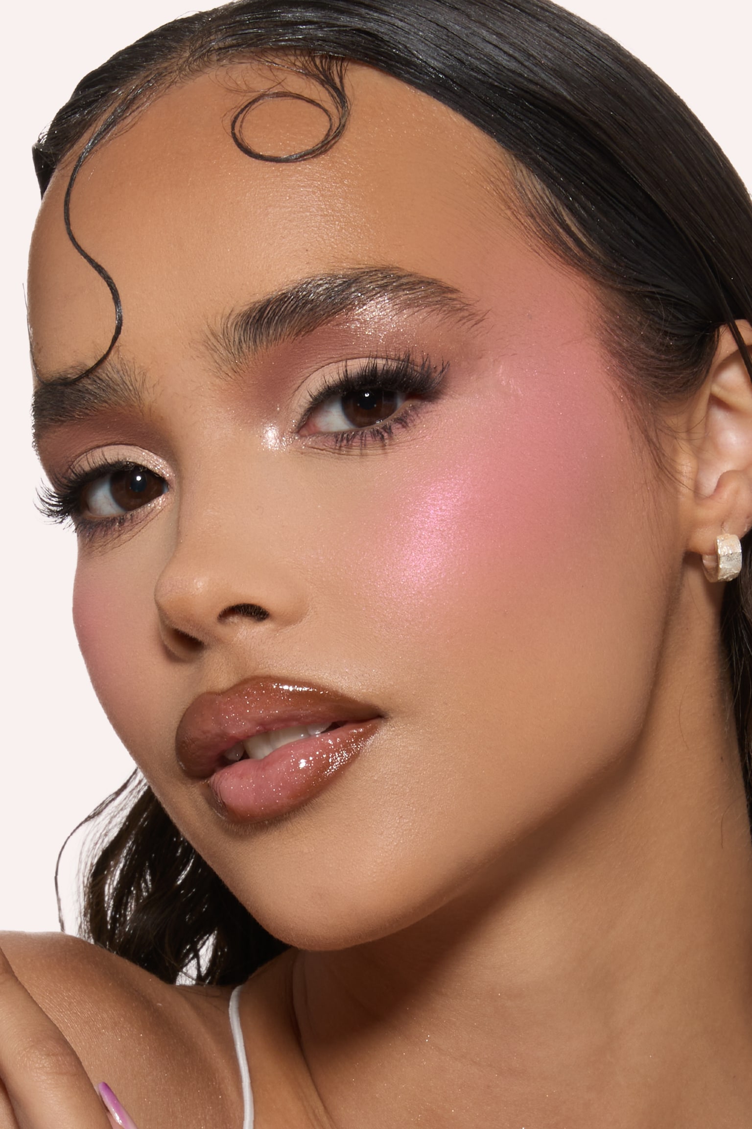 Blush Filter Blurring Blushlighter Palette - Baby Pink/Rose Berry/Toasty Peach - 4