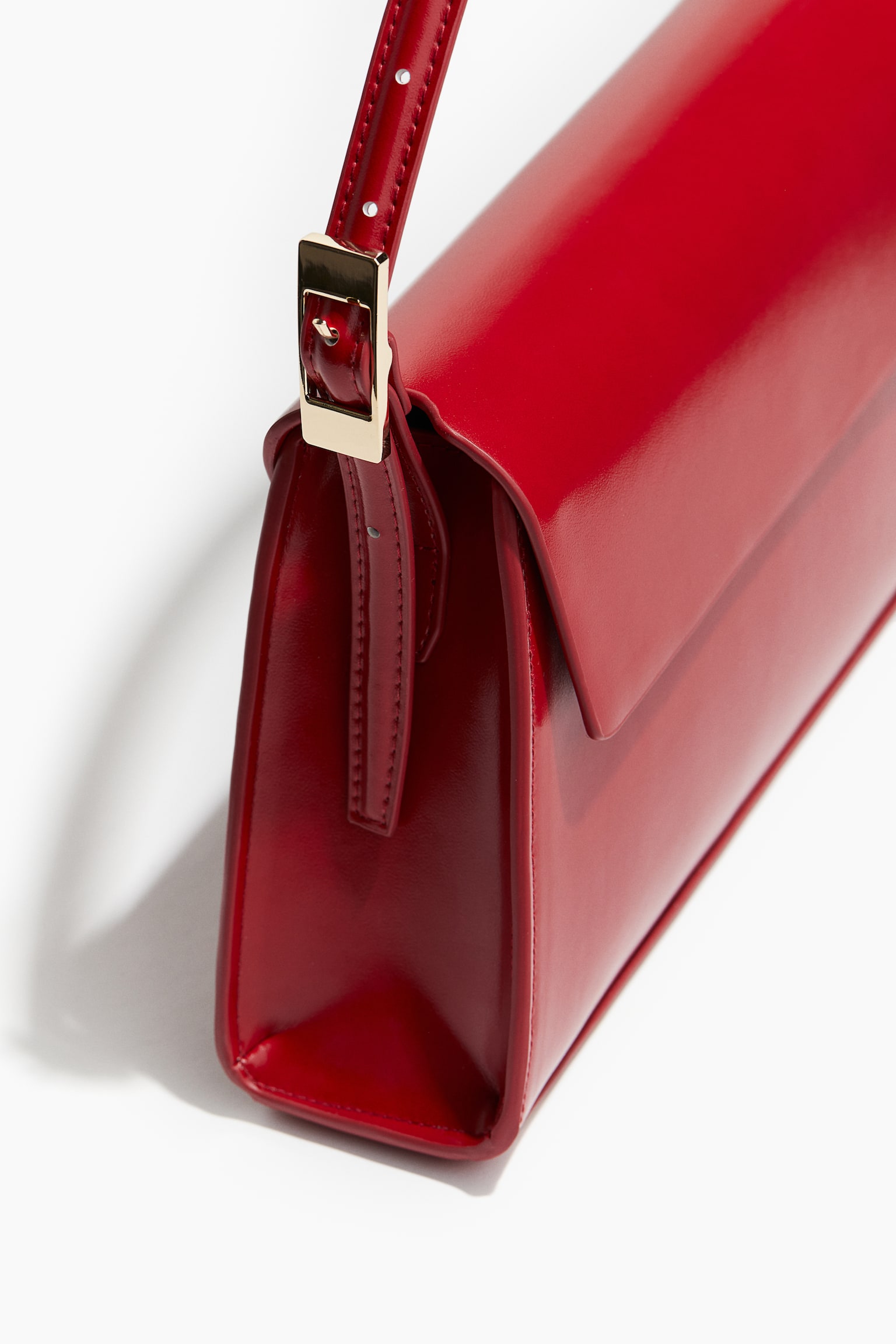 Flared Shoulder Bag - Red/White - 6