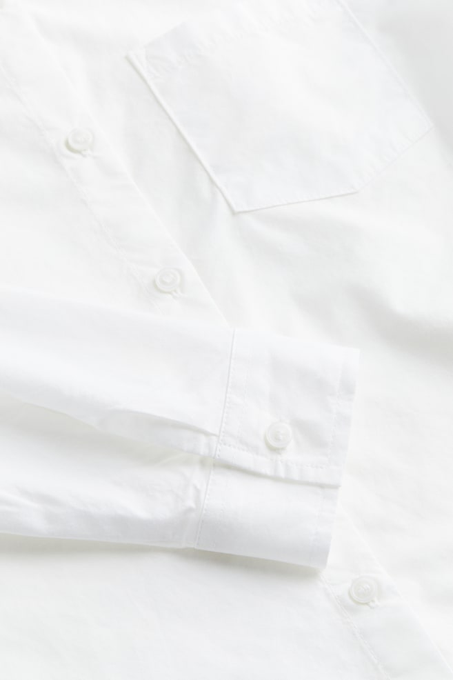 Cotton poplin shirt - White/Blue/Striped - 3