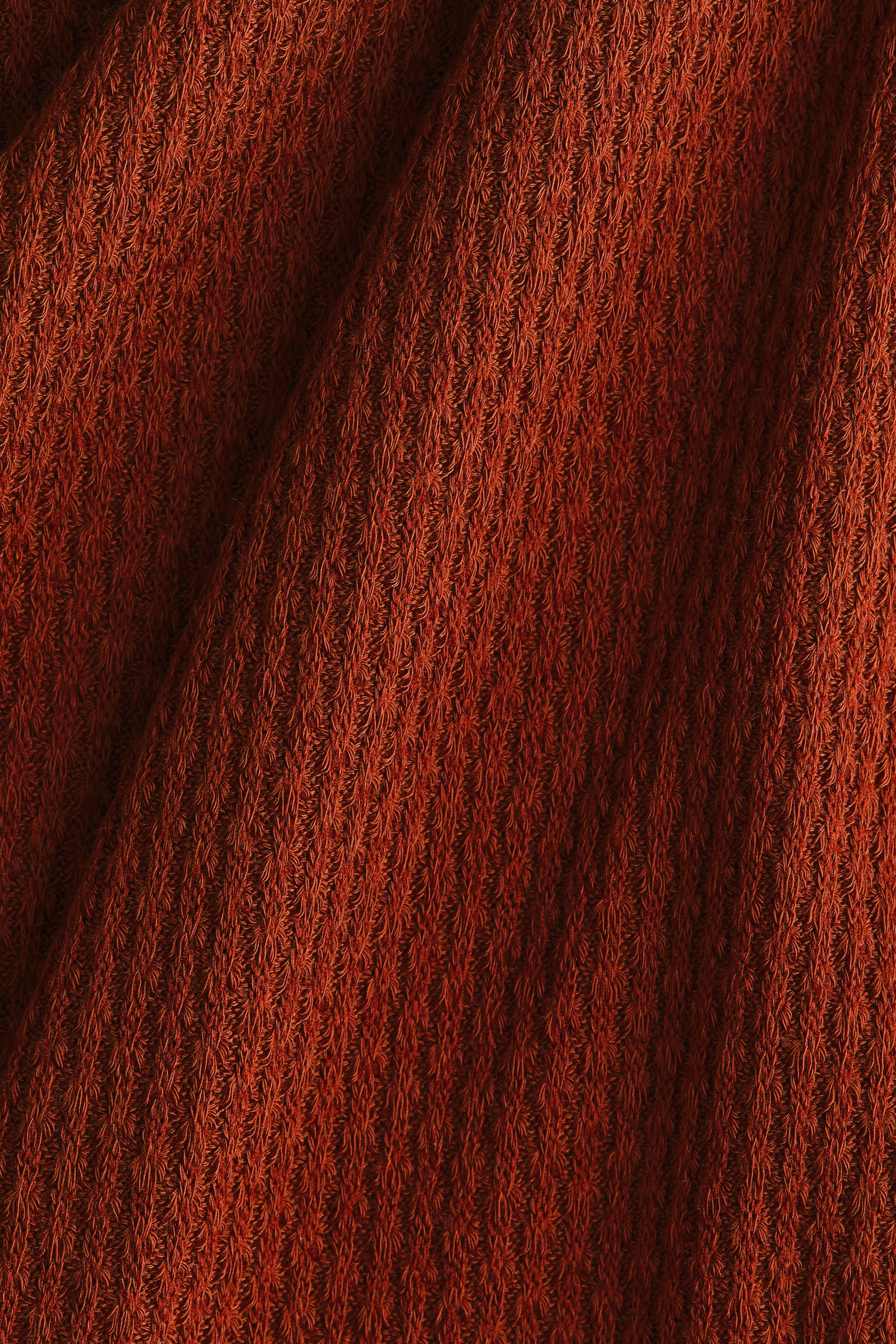 Textured-knit maxi dress - Brown/Olive green - 6