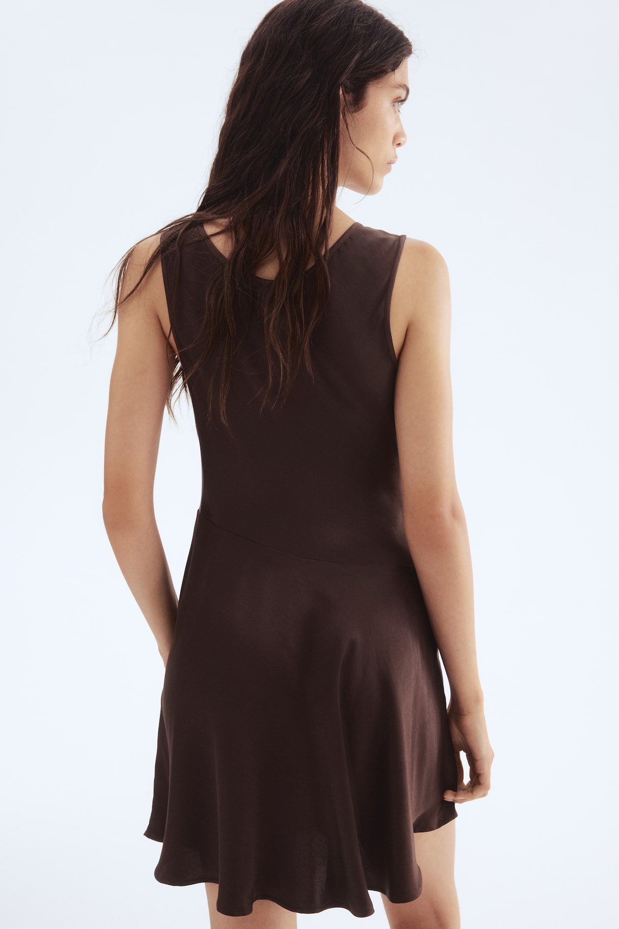 Flared Satin Dress - image 4