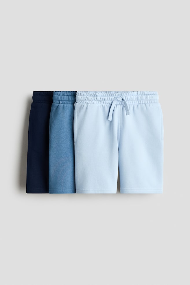 3-pack shorts - Navy blue/Blue/Black/Light grey marl/Grey/Black - 1