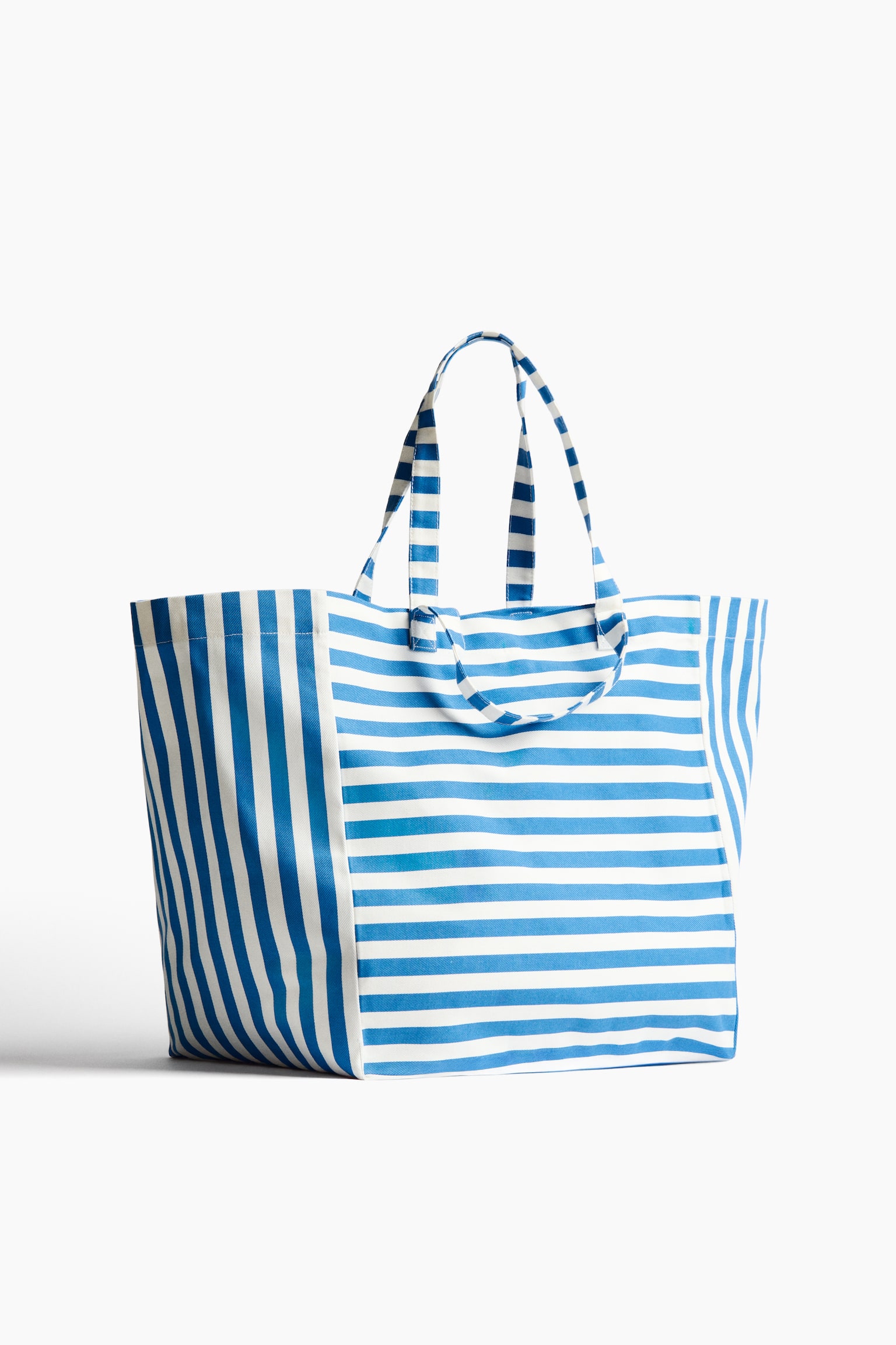 Cotton canvas beach bag - Blue/Striped/Brown/White striped/Green/Striped/Yellow/Striped/Beige/Striped - 4