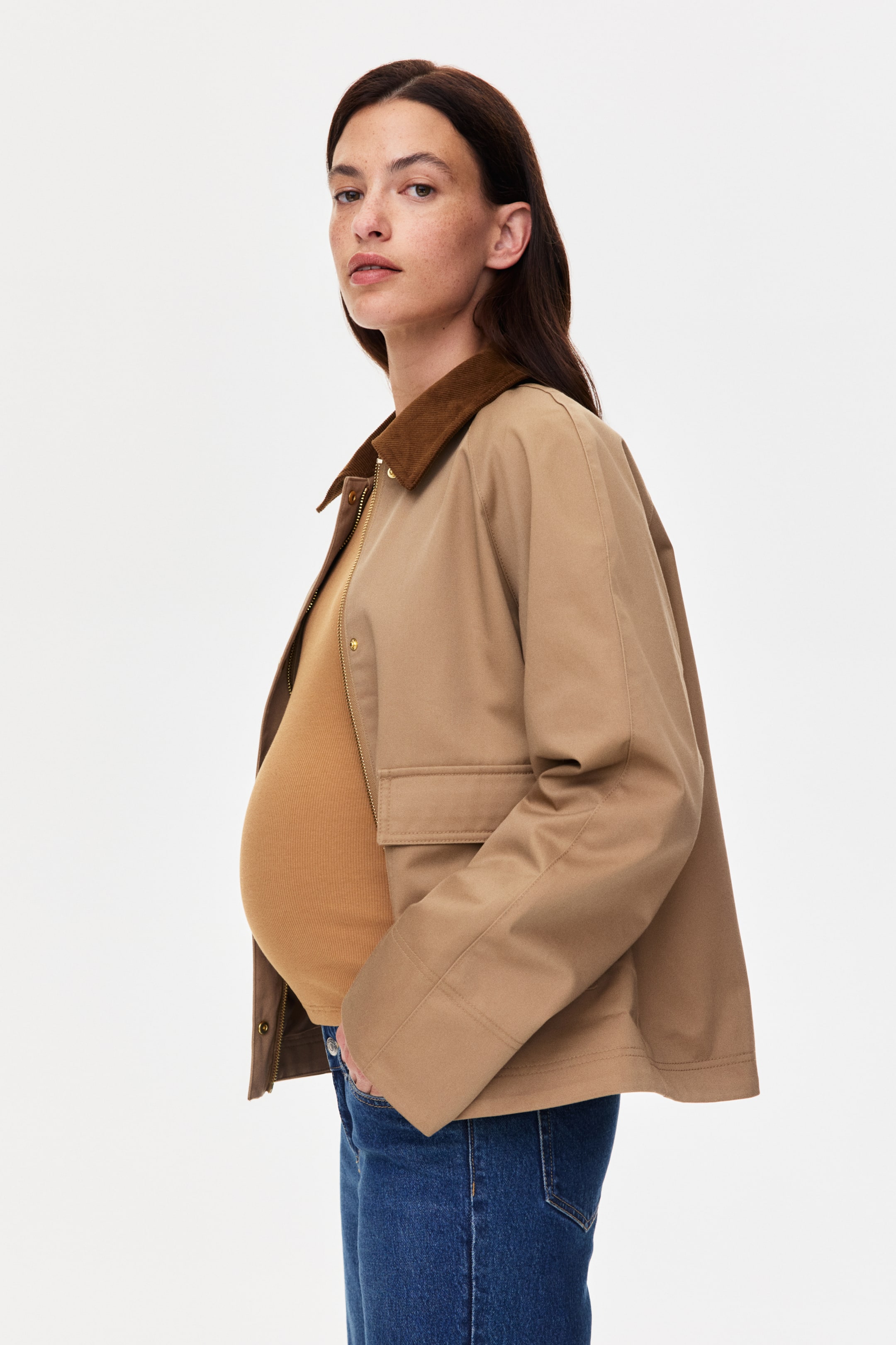 Женские куртки H&M MAMA Before & After Babywearing Twill Jacket — фото 7