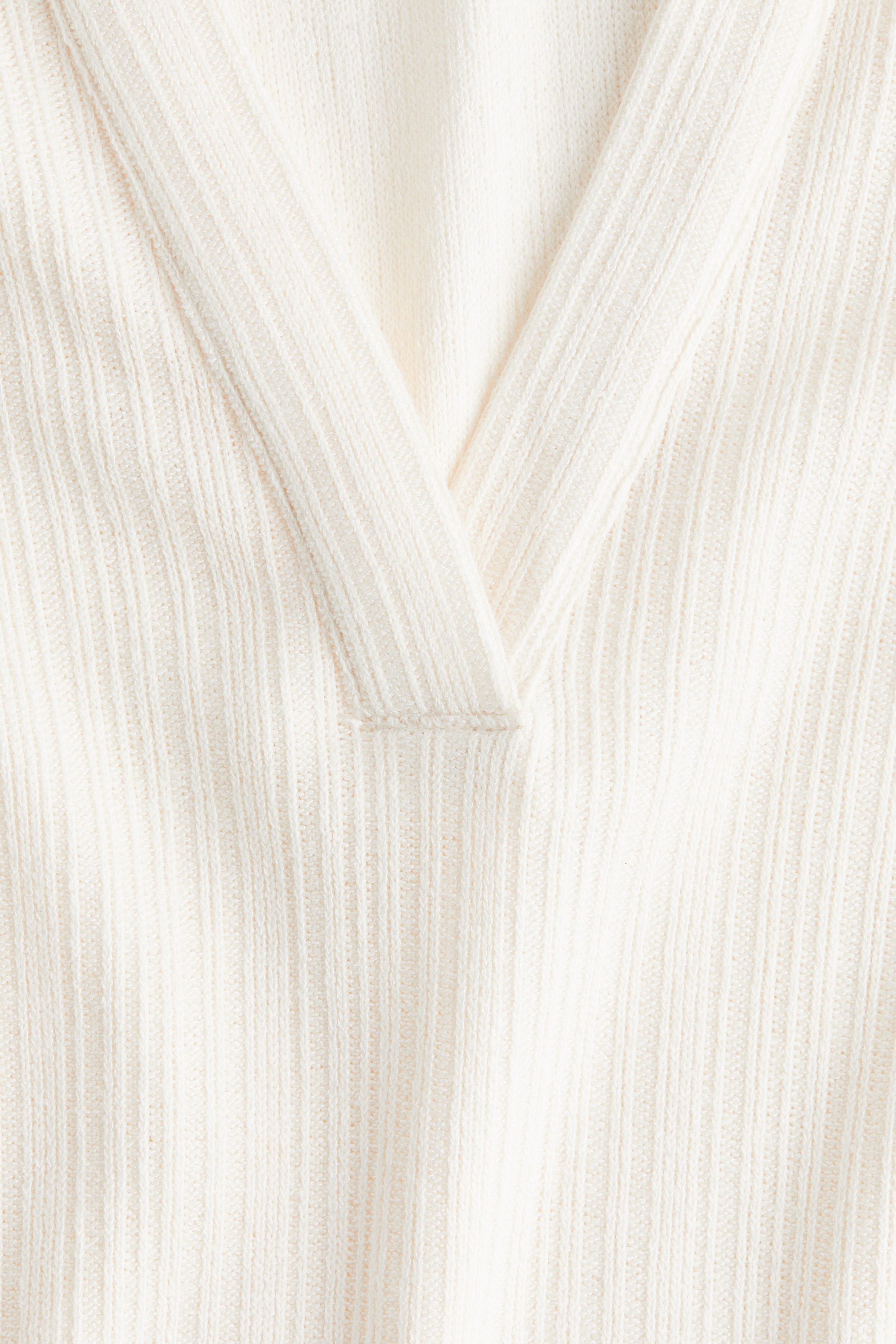 Collared rib-knit top
