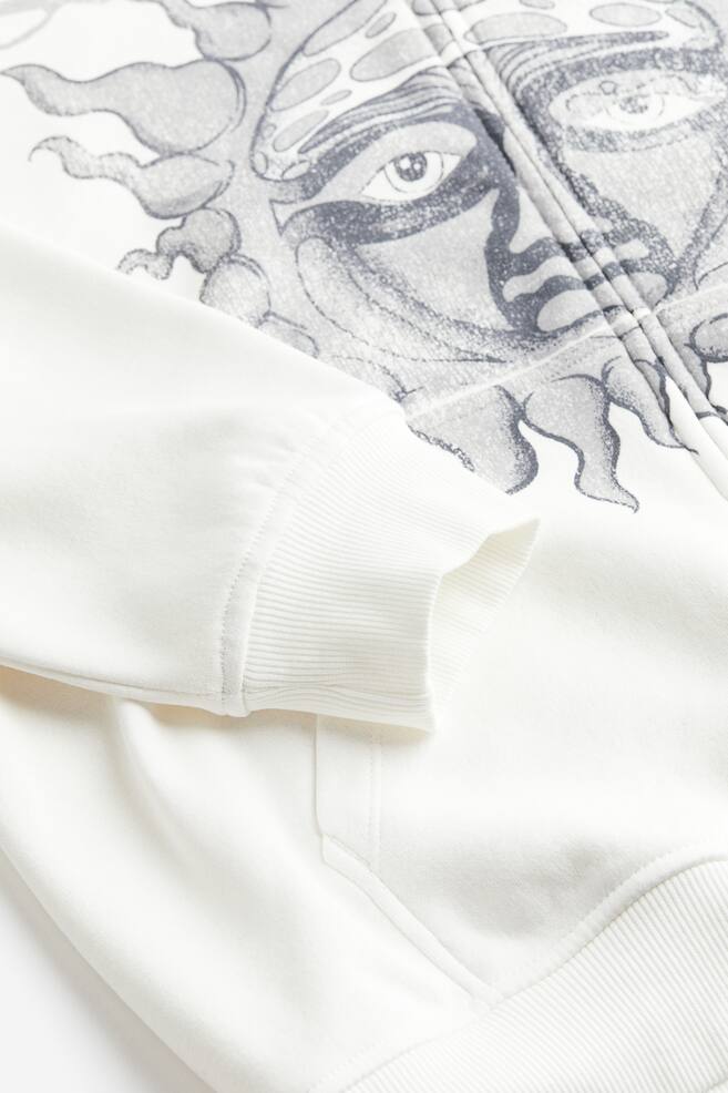 Oversized printed zip-through hoodie - Cream/Sublime/Light beige/UCLA - 3