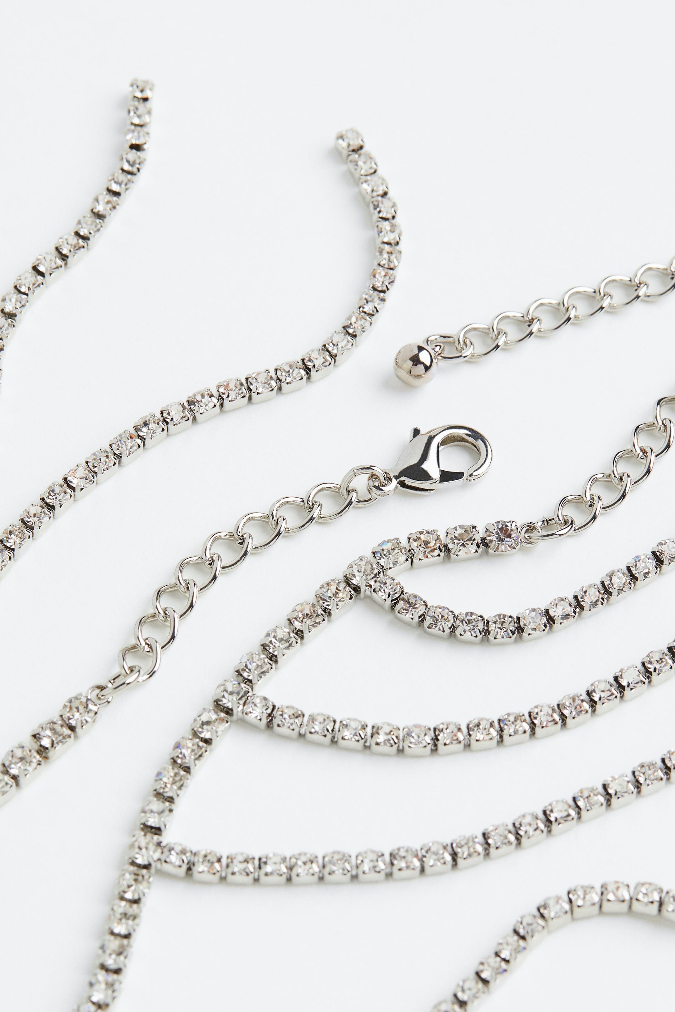 Rhinestone waist chain - Silver-coloured - Ladies | H&M GB