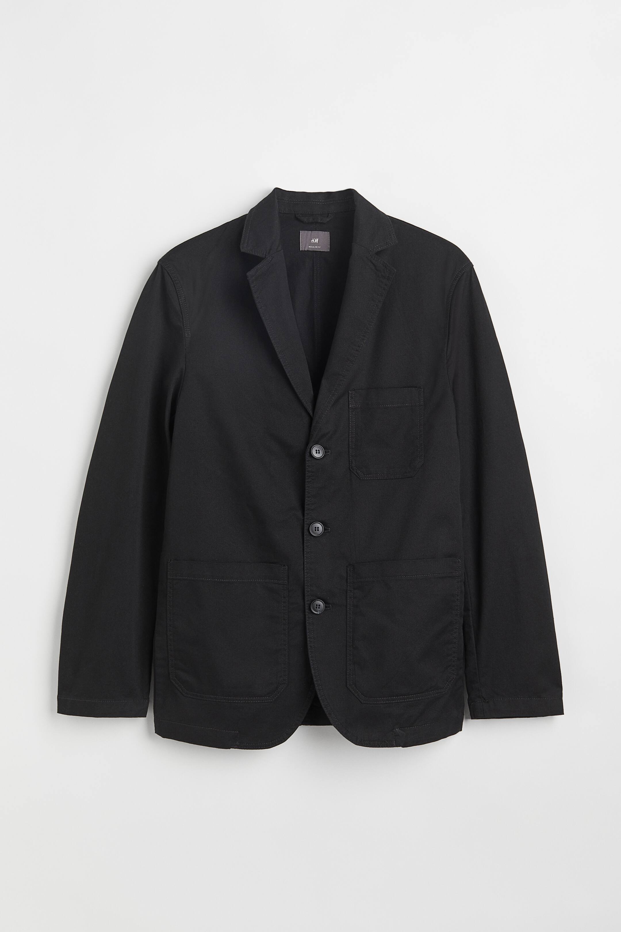 הצגת תמונה גדולה יותר: ז'קט Regular Fit - Black - Men | H&M IL 1