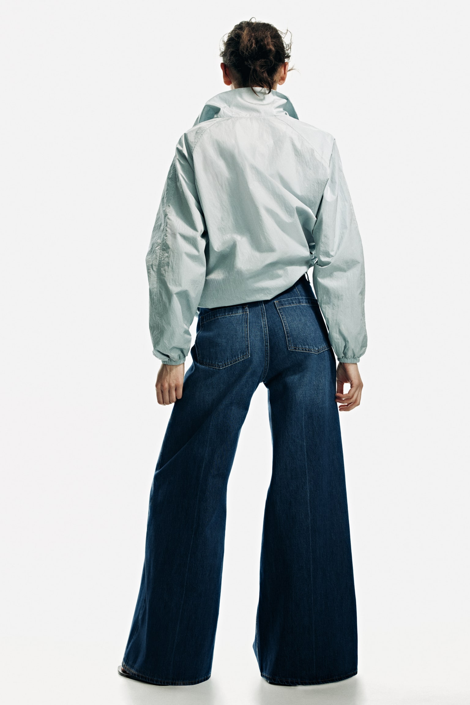 Super Wide High Waist Jeans - Azul denim/Negro lavado - 8
