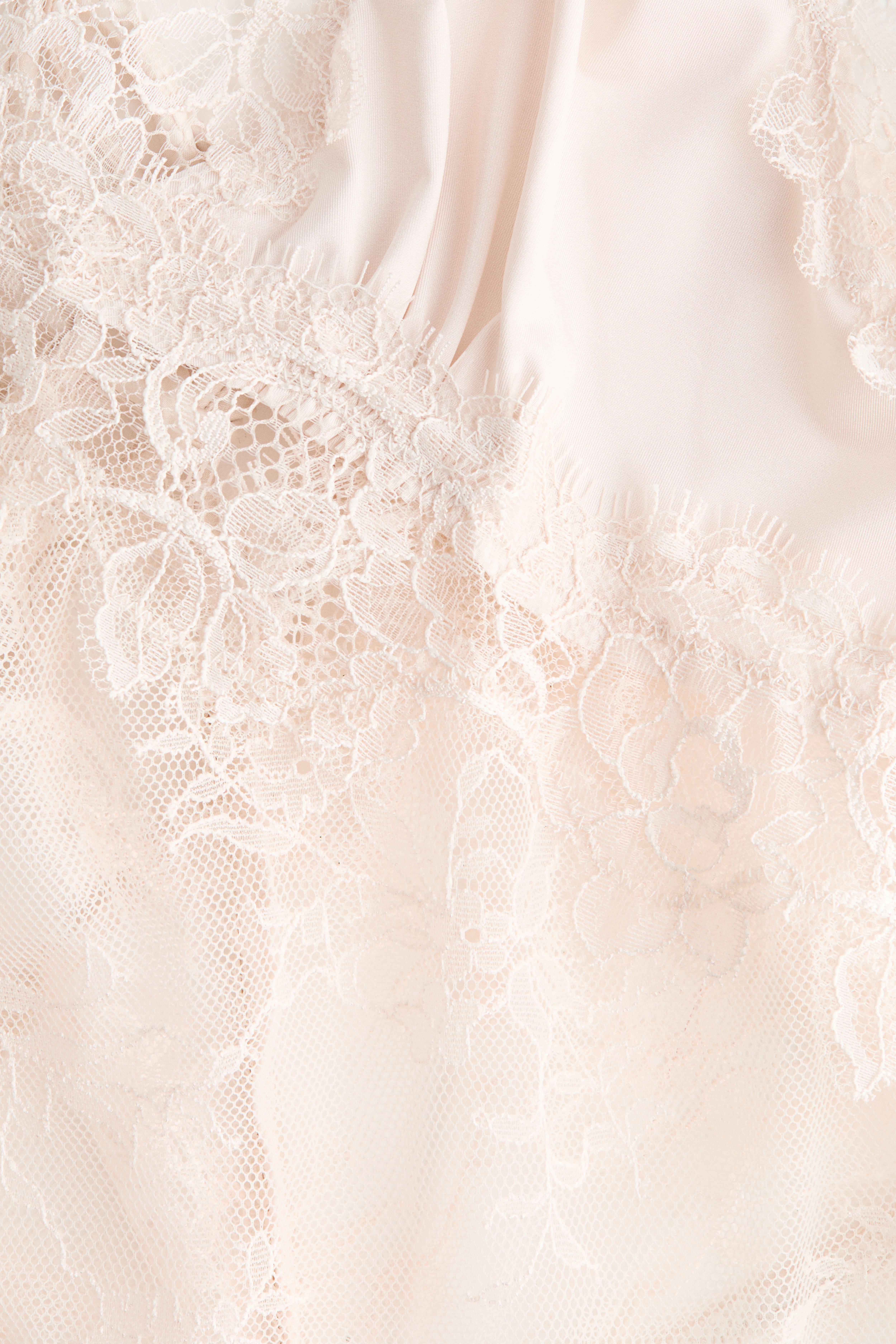 Microfiber and Lace Bodysuit